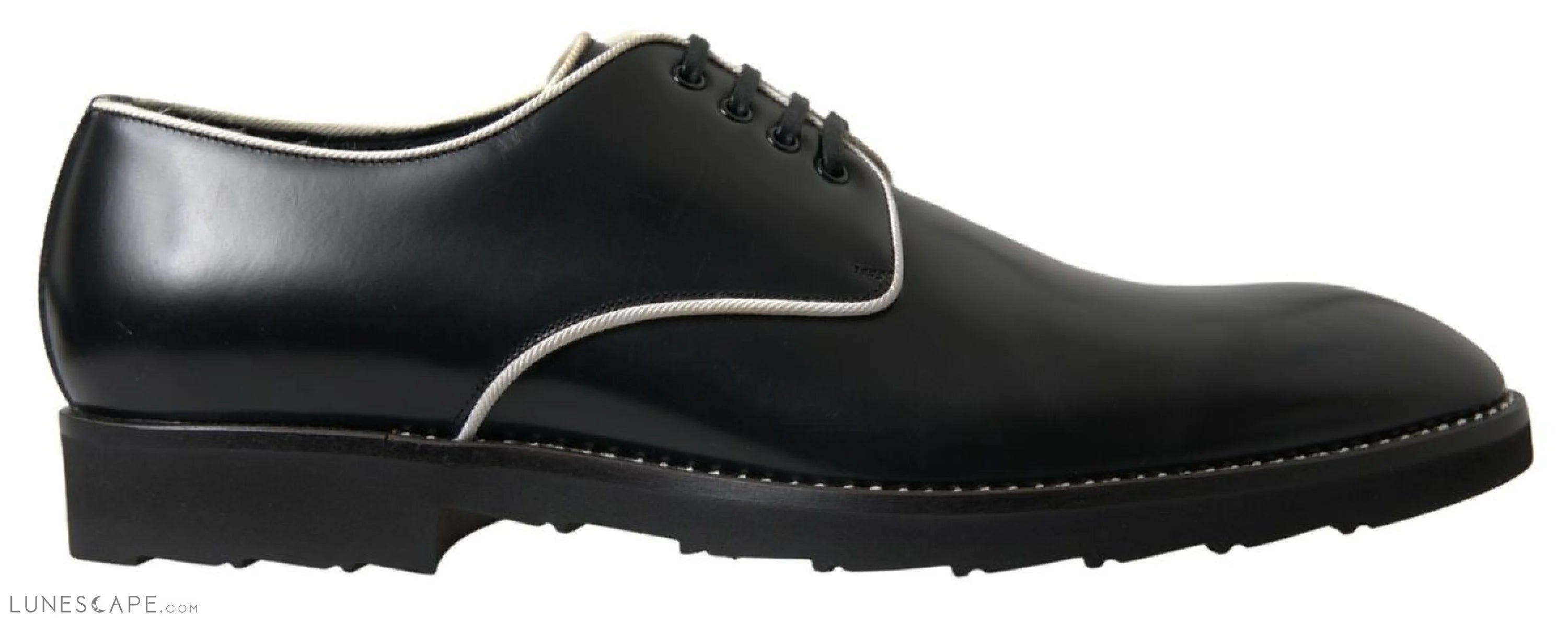 Dolce & Gabbana Elegant Black and White Formal Men's Shoes LUNESCAPE