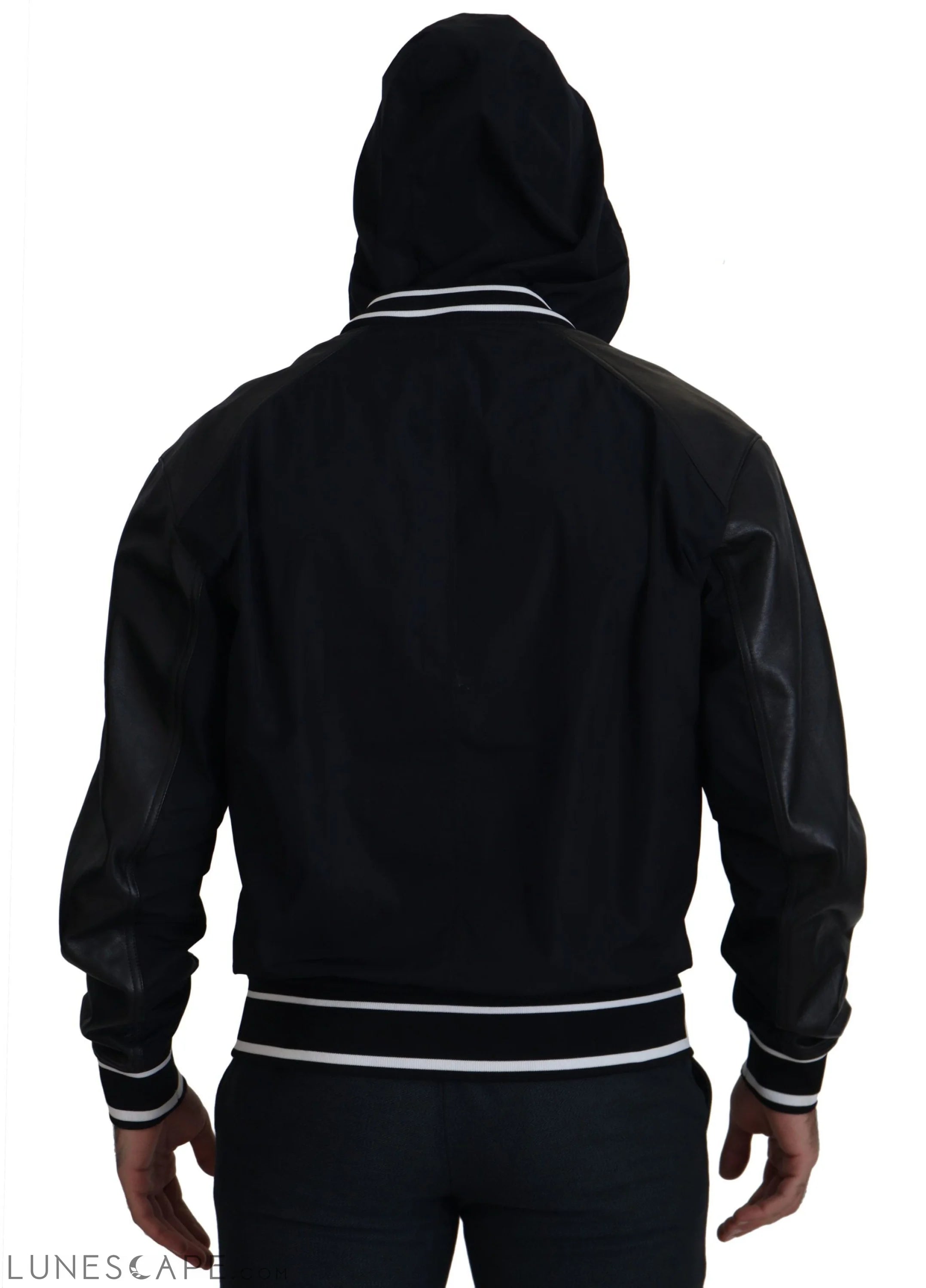 Dolce & Gabbana Elegant Black Bomber Blouson Jacket LUNESCAPE