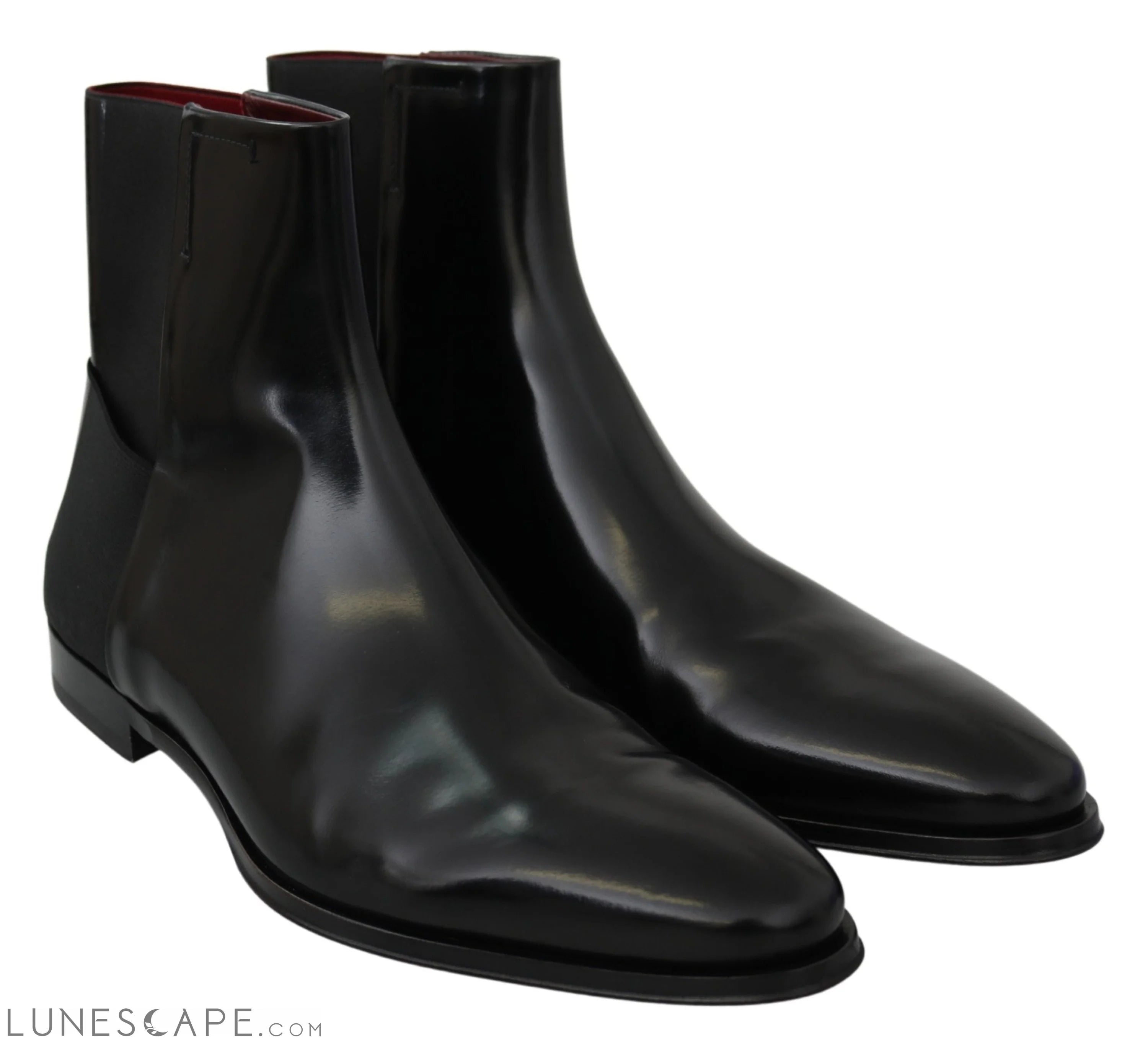 Dolce & Gabbana Elegant Black Leather Chelsea Boots LUNESCAPE