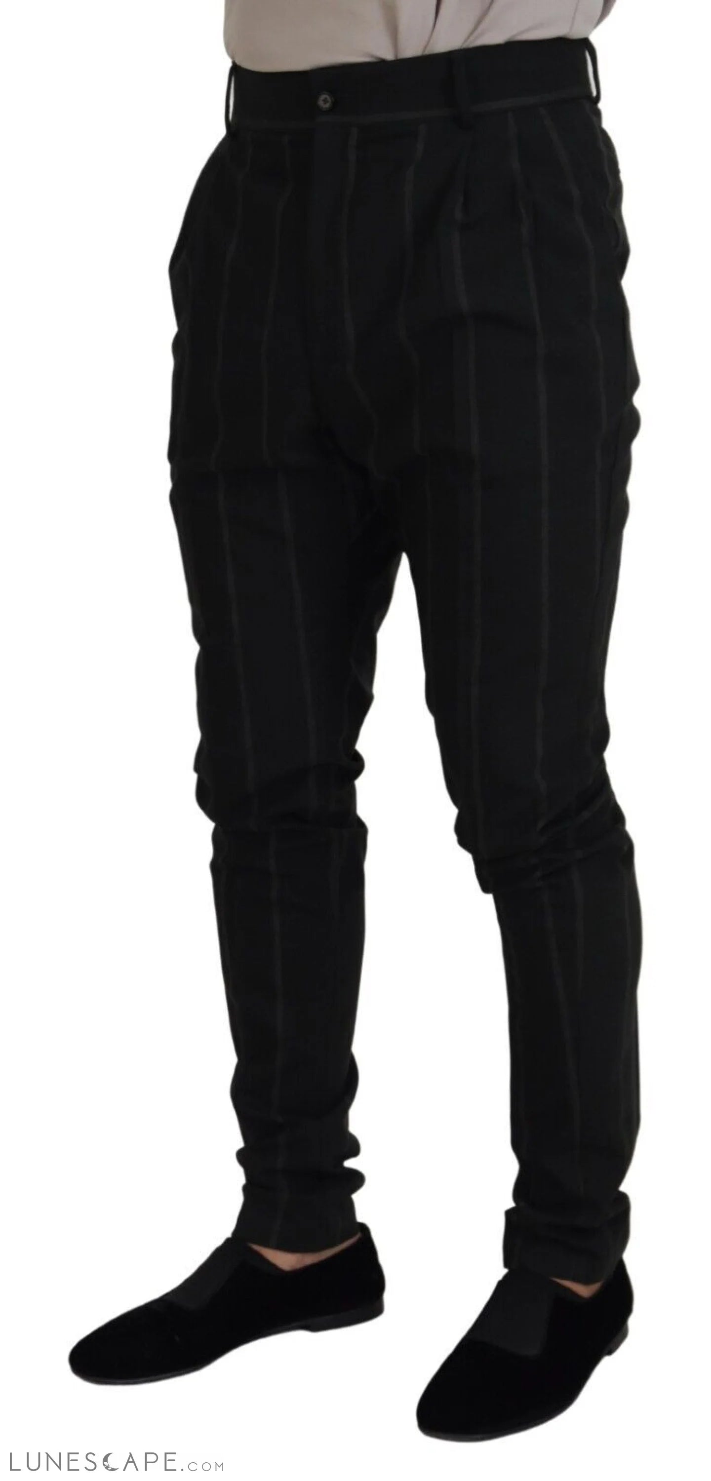 Dolce & Gabbana Elegant Black Tailored Trousers LUNESCAPE