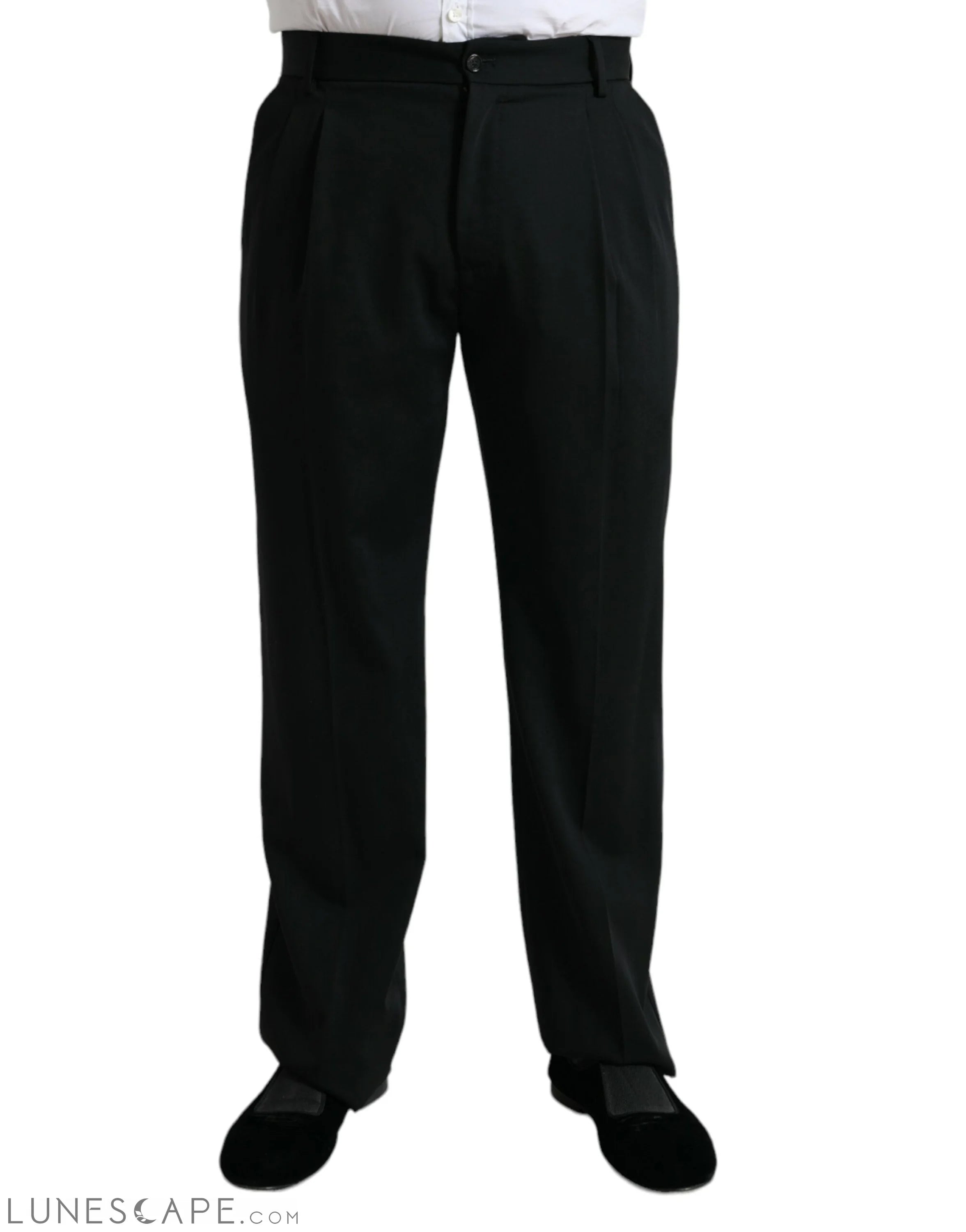 Dolce & Gabbana Elegant Black Wool Dress Pants LUNESCAPE