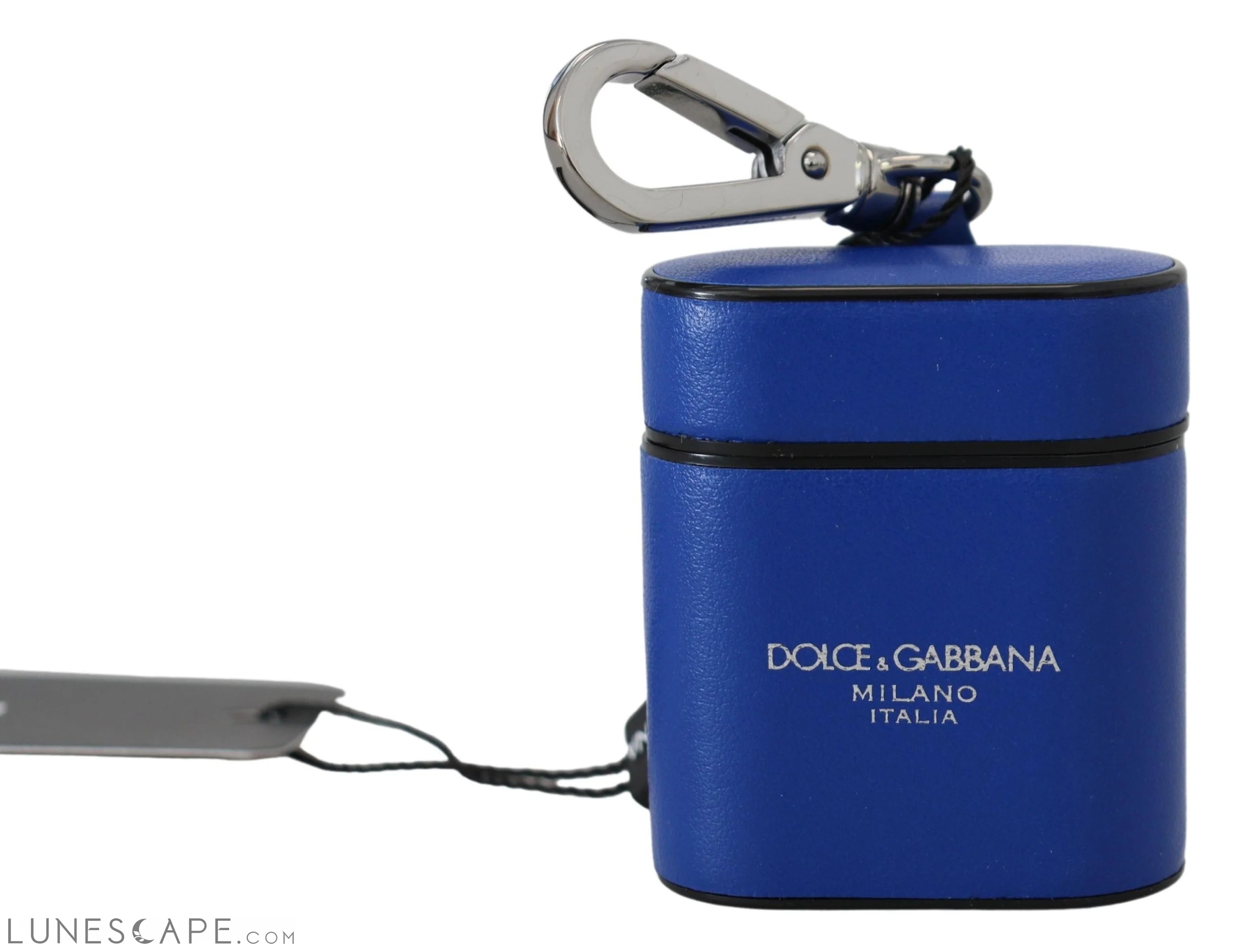 Dolce & Gabbana Elegant Blue Leather Airpods Case LUNESCAPE