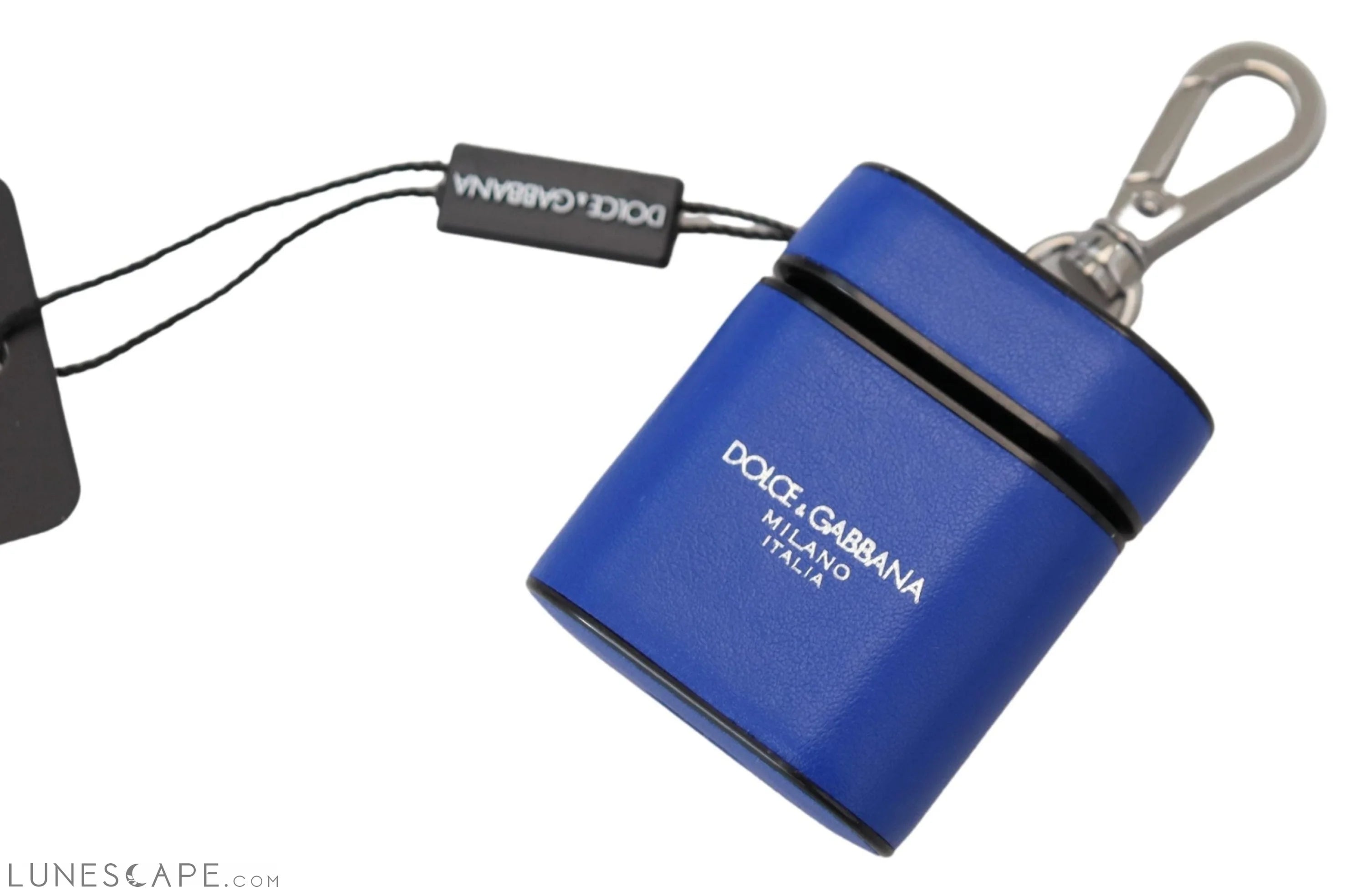 Dolce & Gabbana Elegant Blue Leather Airpods Case LUNESCAPE