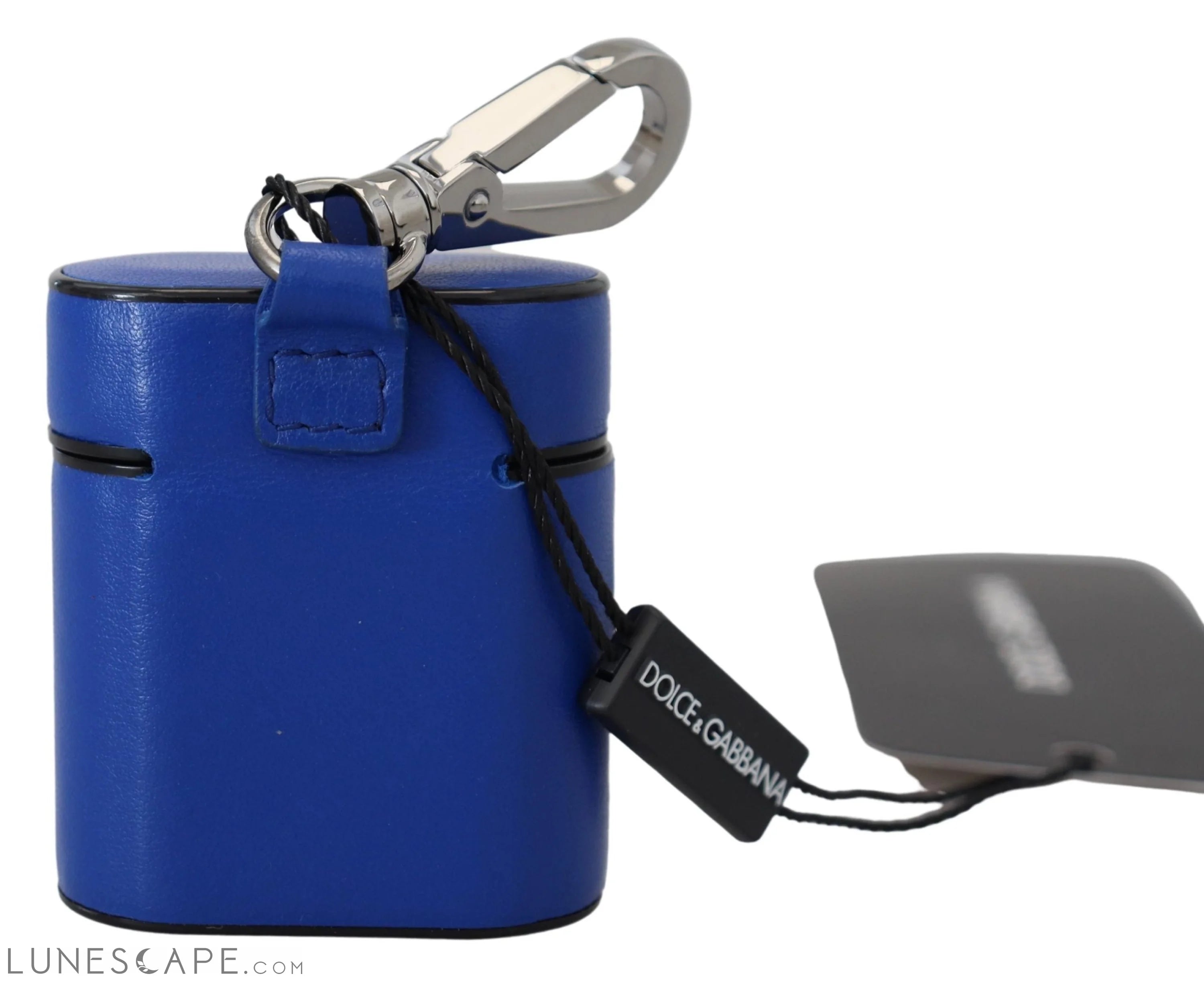 Dolce & Gabbana Elegant Blue Leather Airpods Case LUNESCAPE