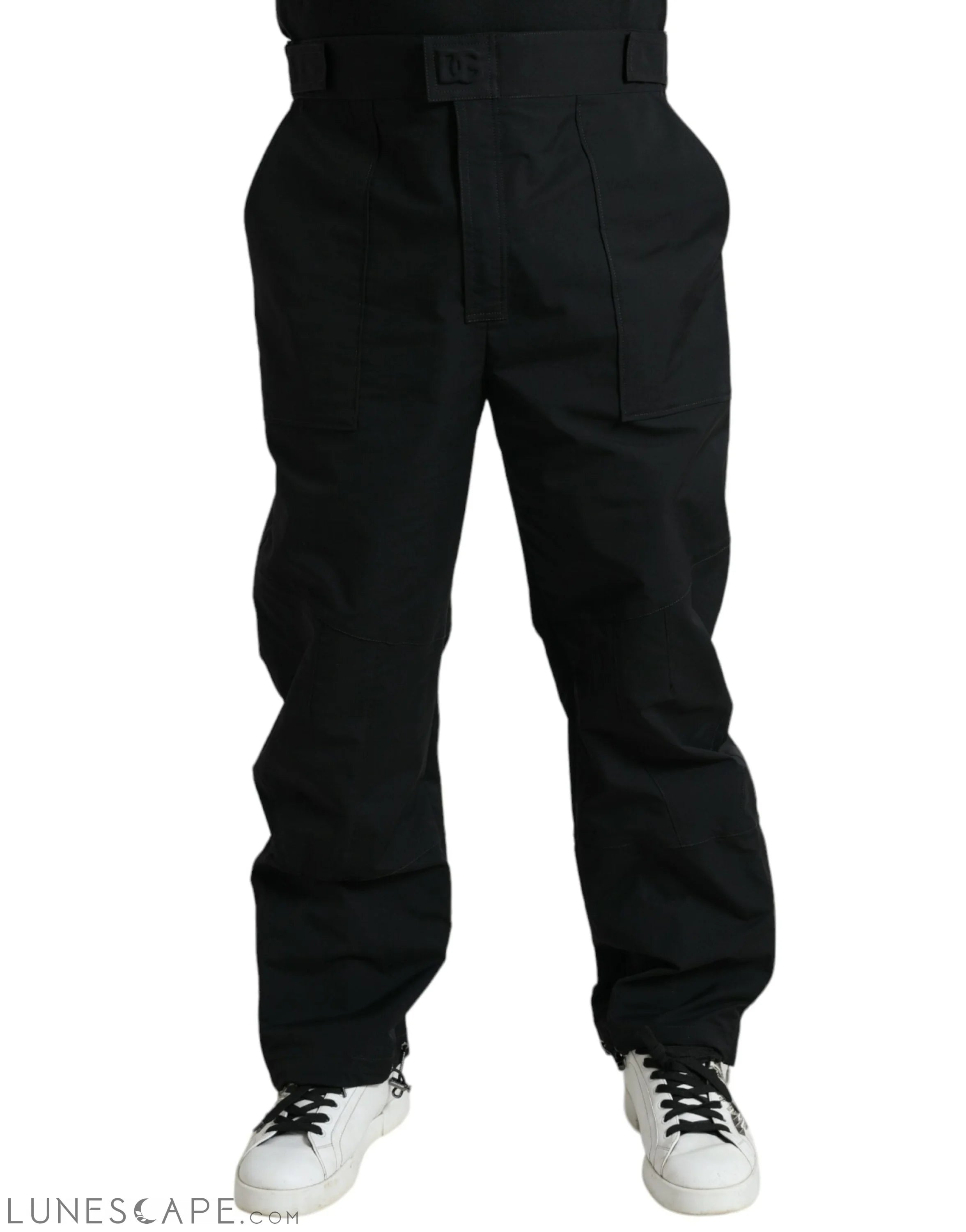 Dolce & Gabbana Elegant Casual Black Straight Pants LUNESCAPE