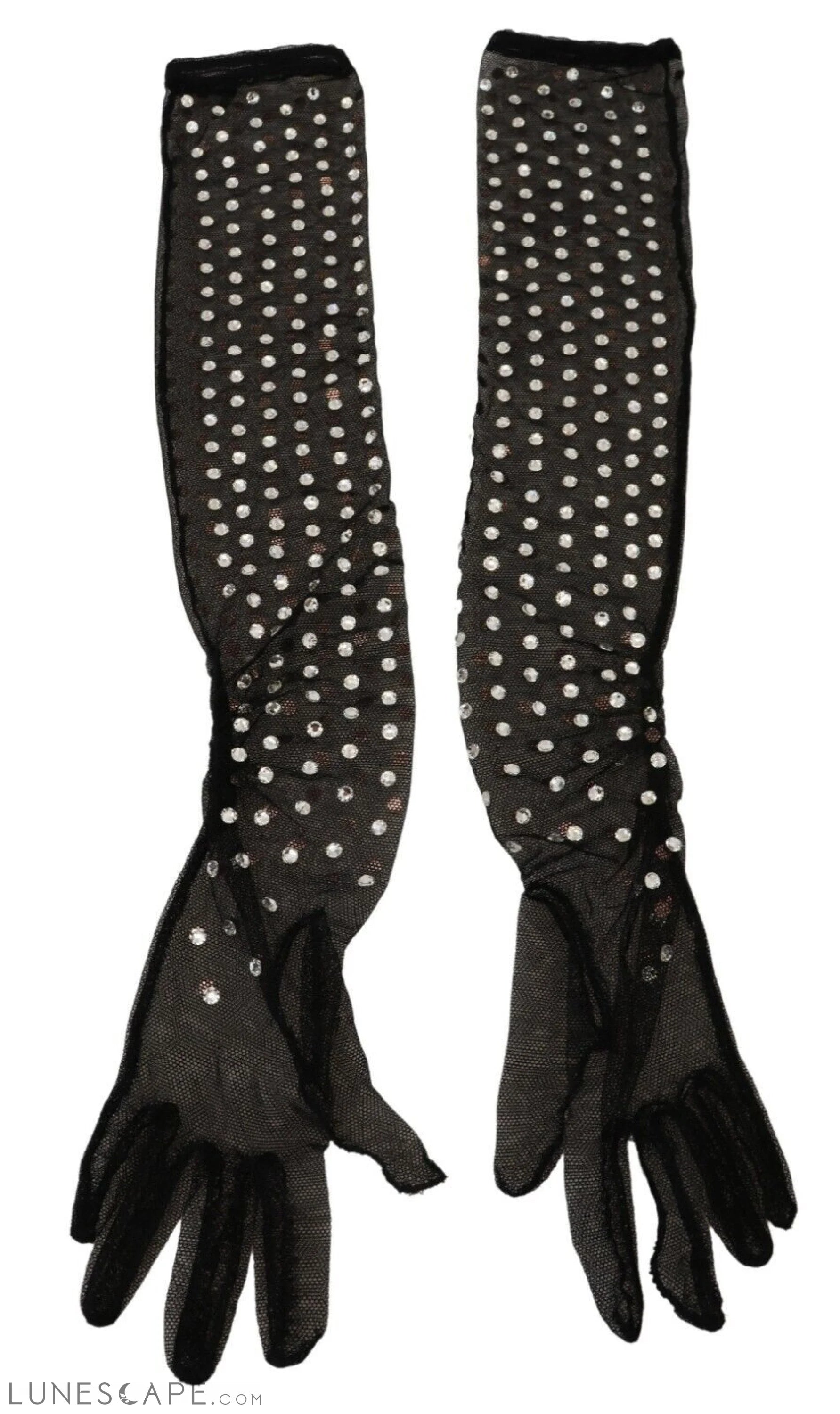 Dolce & Gabbana Elegant Elbow Length Black Gloves LUNESCAPE