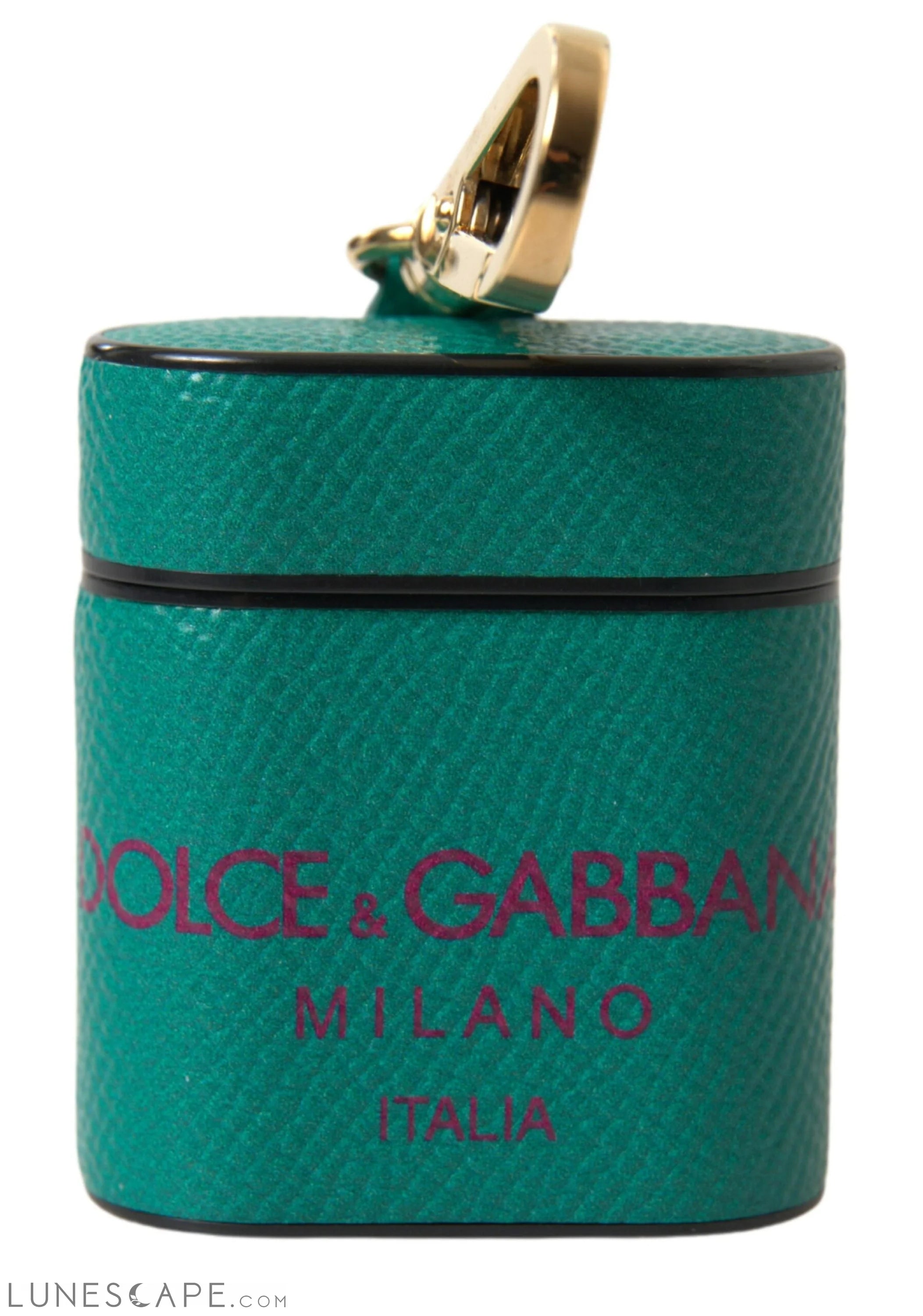 Dolce & Gabbana Elegant Leather Airpods Case in Green and Maroon LUNESCAPE