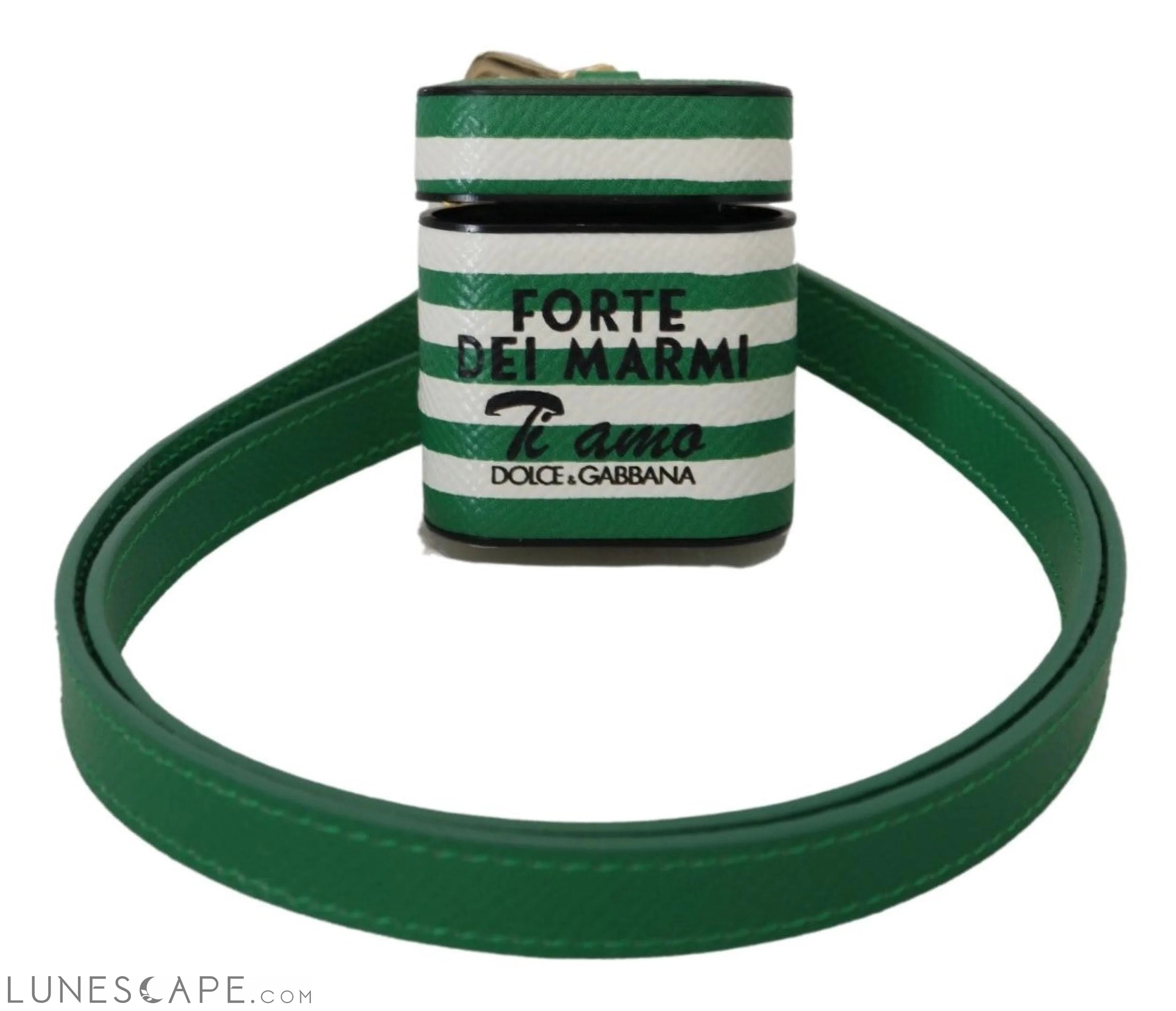Dolce & Gabbana Elegant Leather Airpods Case - Lush Green LUNESCAPE