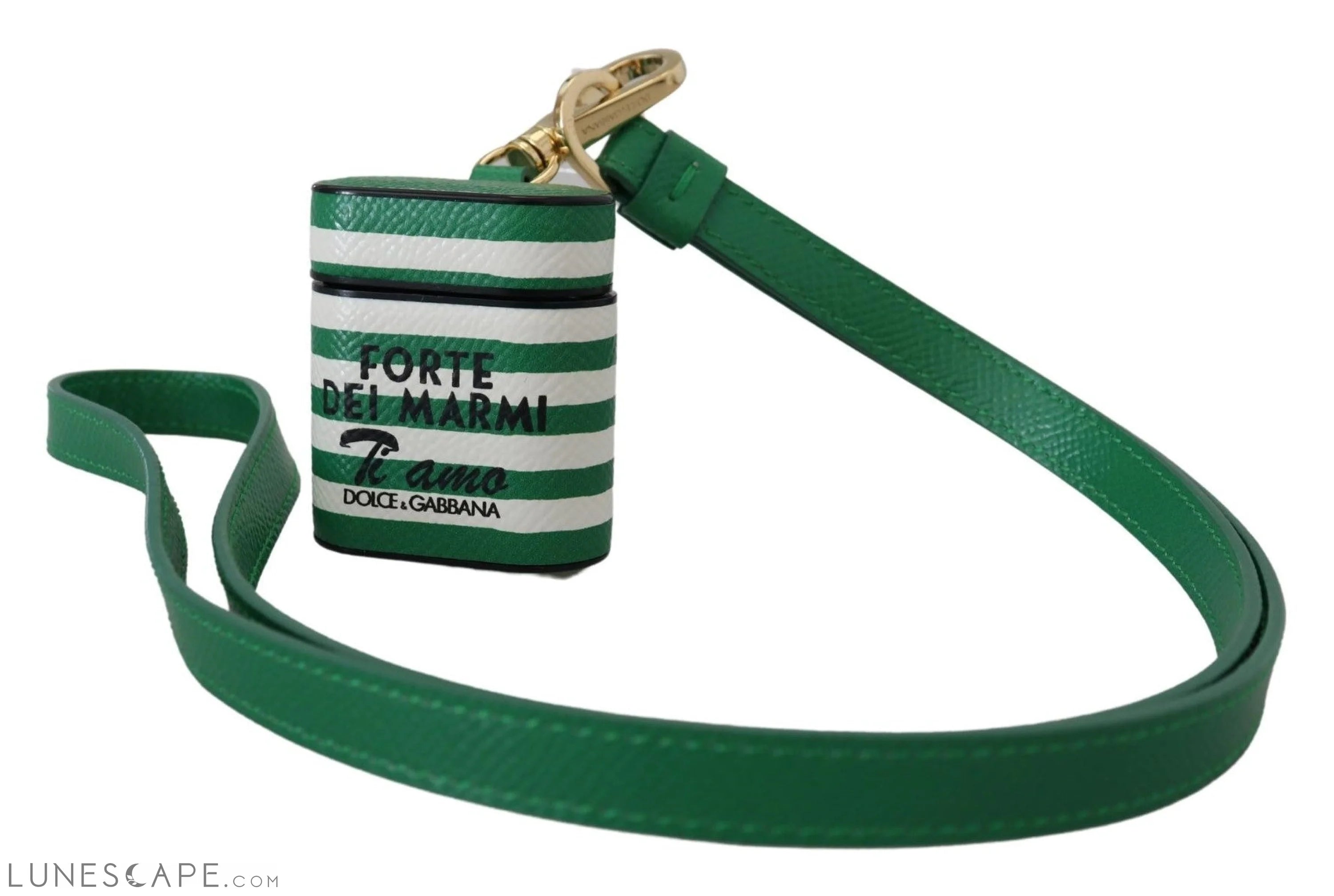 Dolce & Gabbana Elegant Leather Airpods Case - Lush Green LUNESCAPE