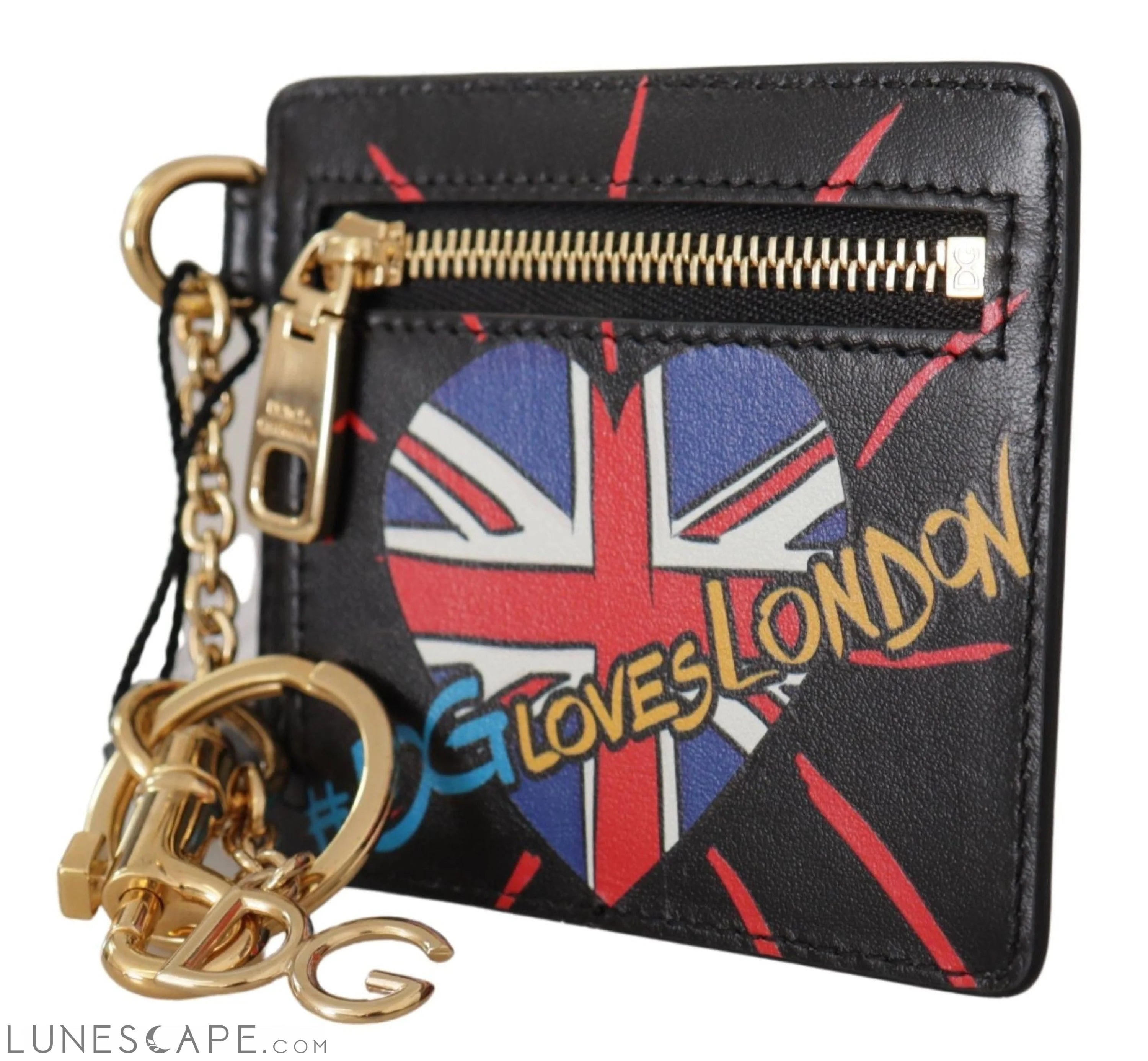 Dolce & Gabbana Elegant Leather Coin Wallet With Keyring LUNESCAPE