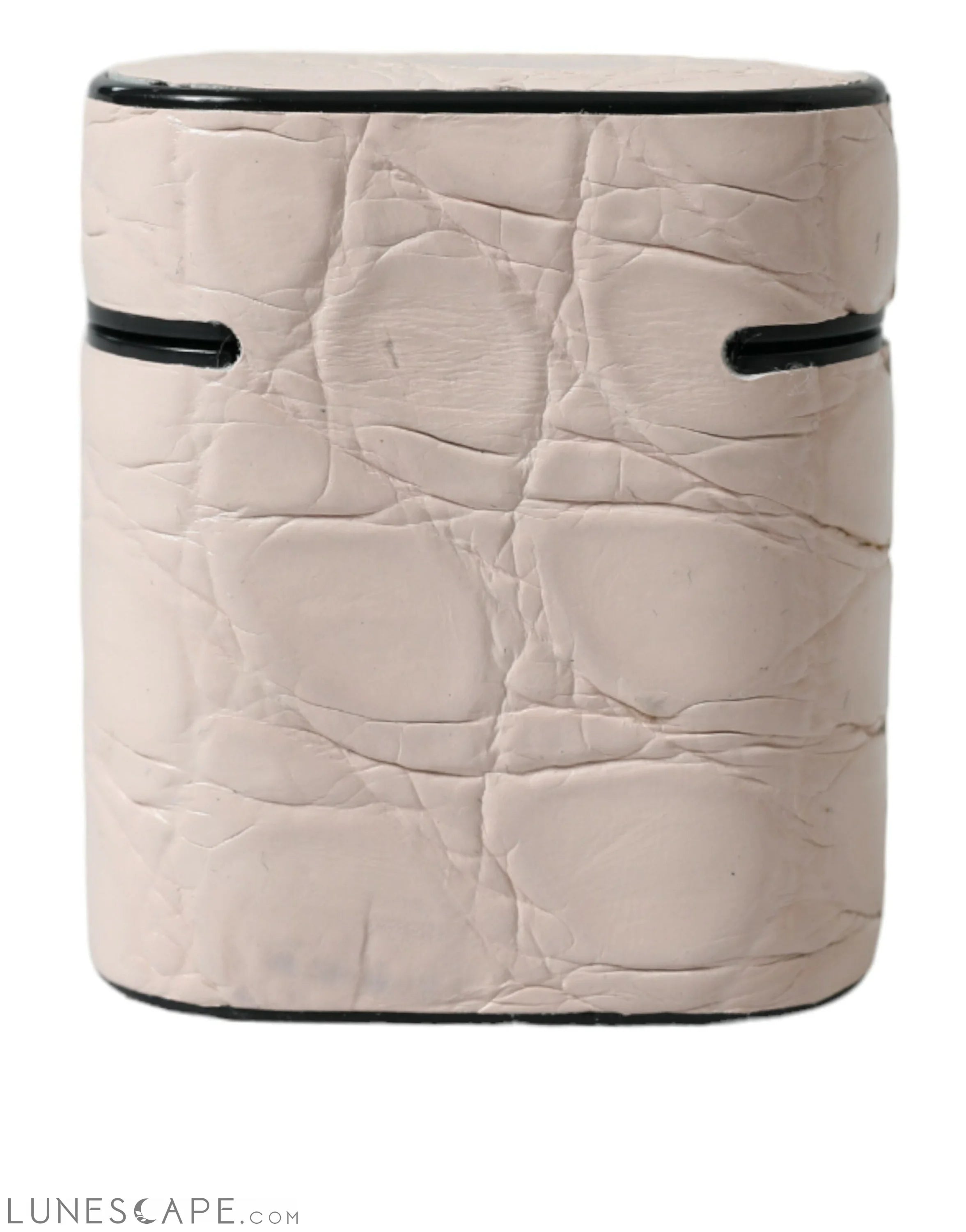 Dolce & Gabbana Elegant Light Pink Leather Airpod Case LUNESCAPE