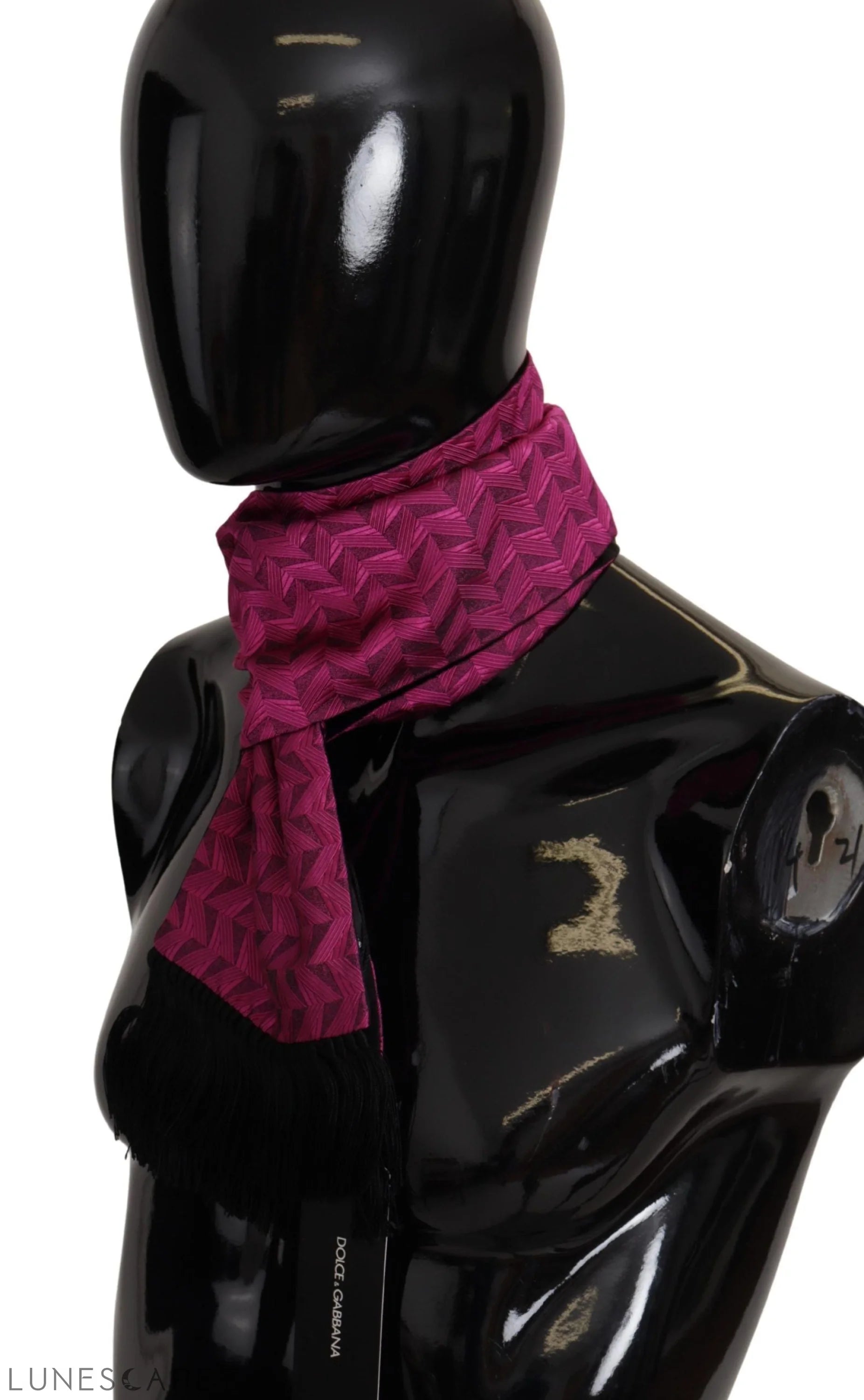 Dolce & Gabbana Elegant Magenta Silk Men's Scarf Wrap LUNESCAPE