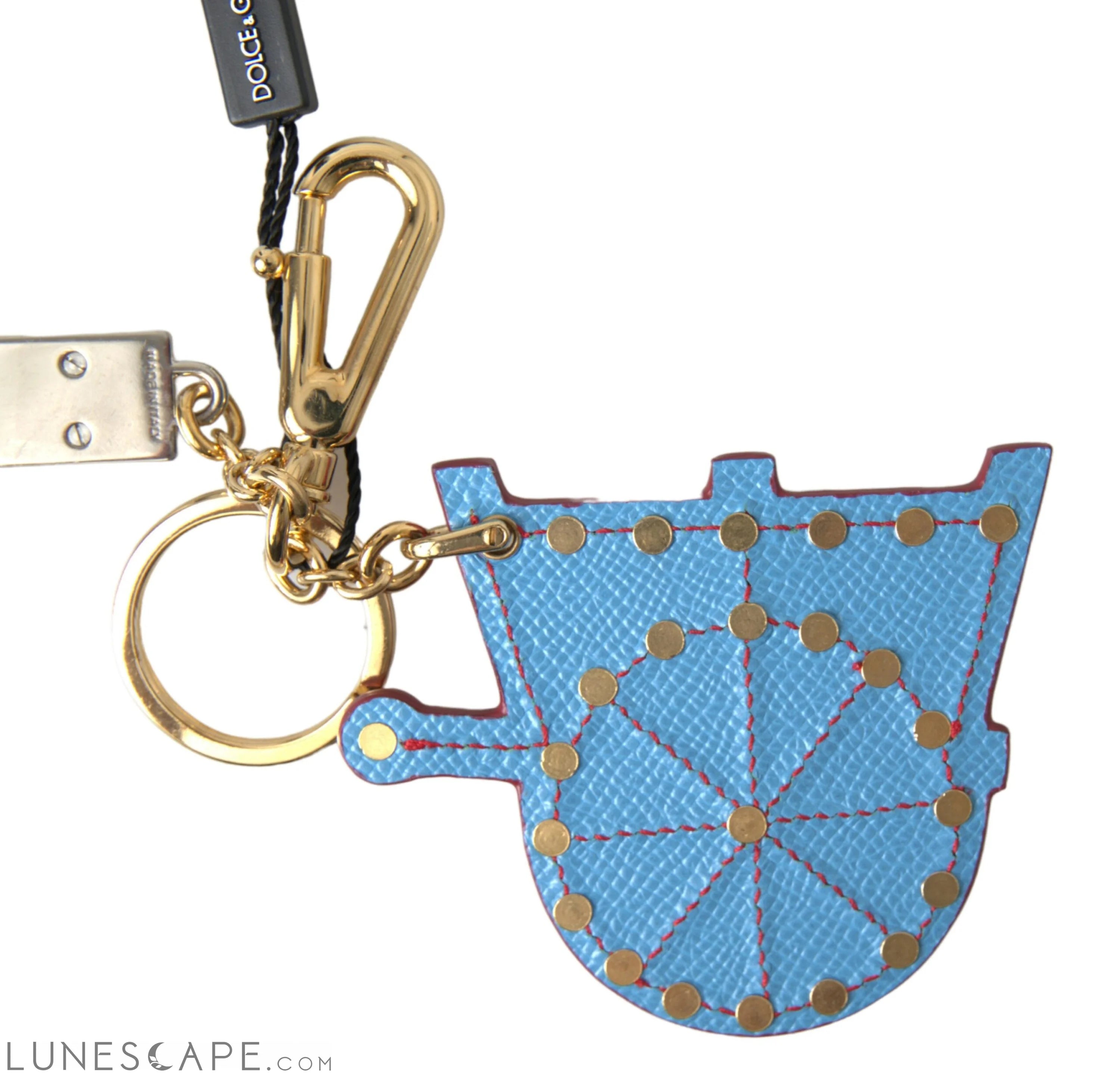 Dolce & Gabbana Elegant Multicolor Keychain with Gold Accents LUNESCAPE