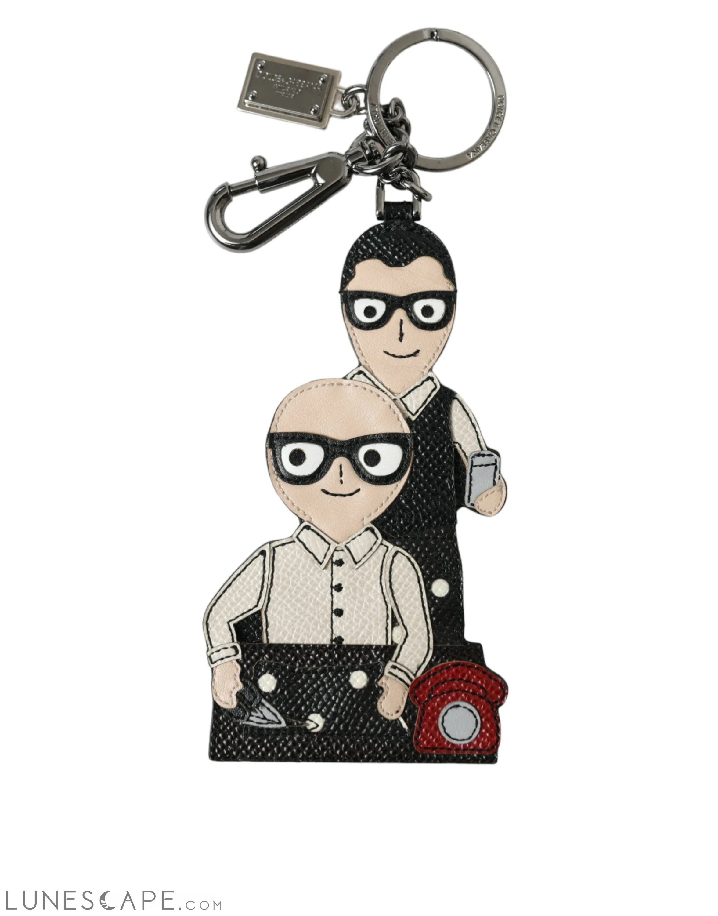 Dolce & Gabbana Elegant Multicolor Leather Keychain LUNESCAPE