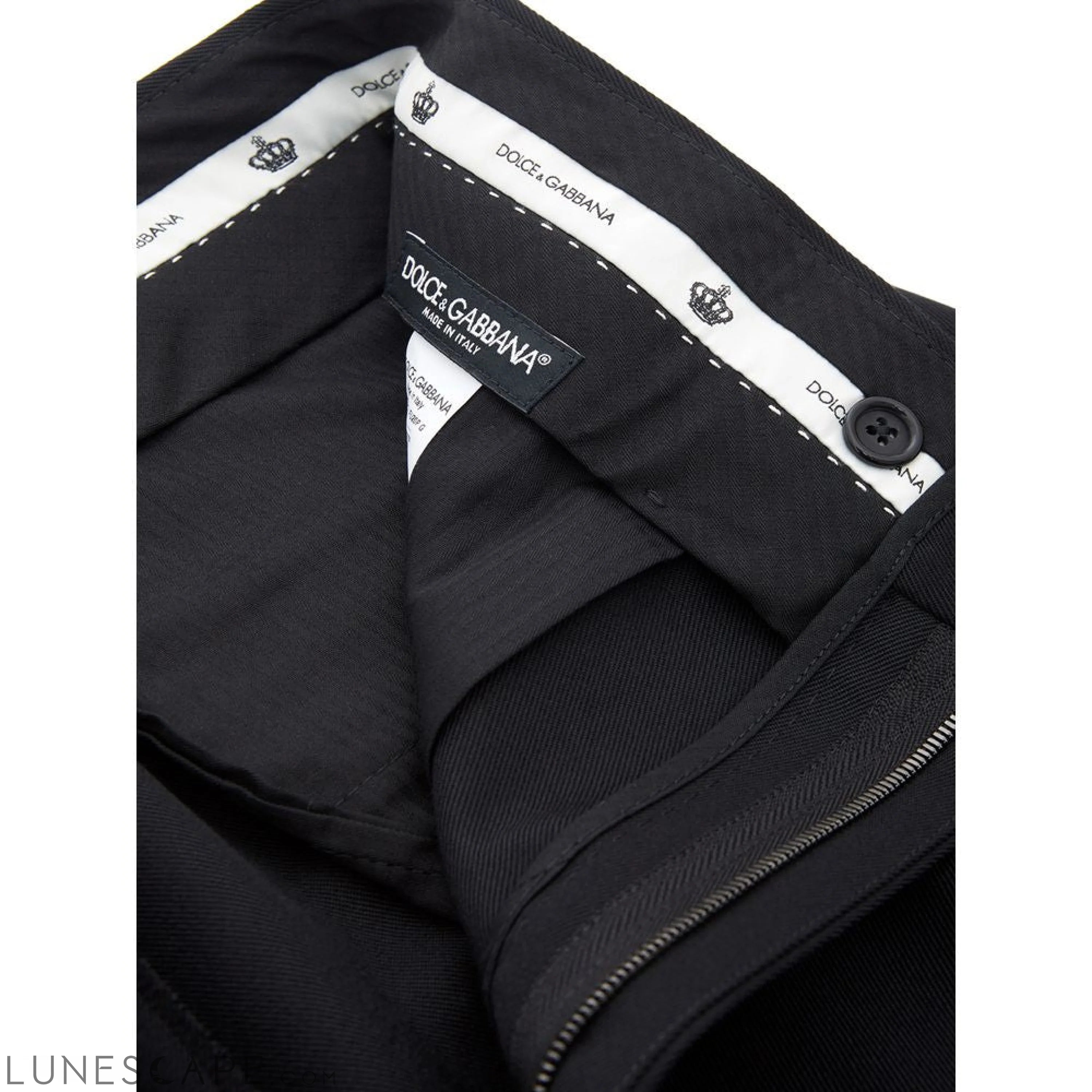 Dolce & Gabbana Elegant Polyester Black Pants for Men LUNESCAPE
