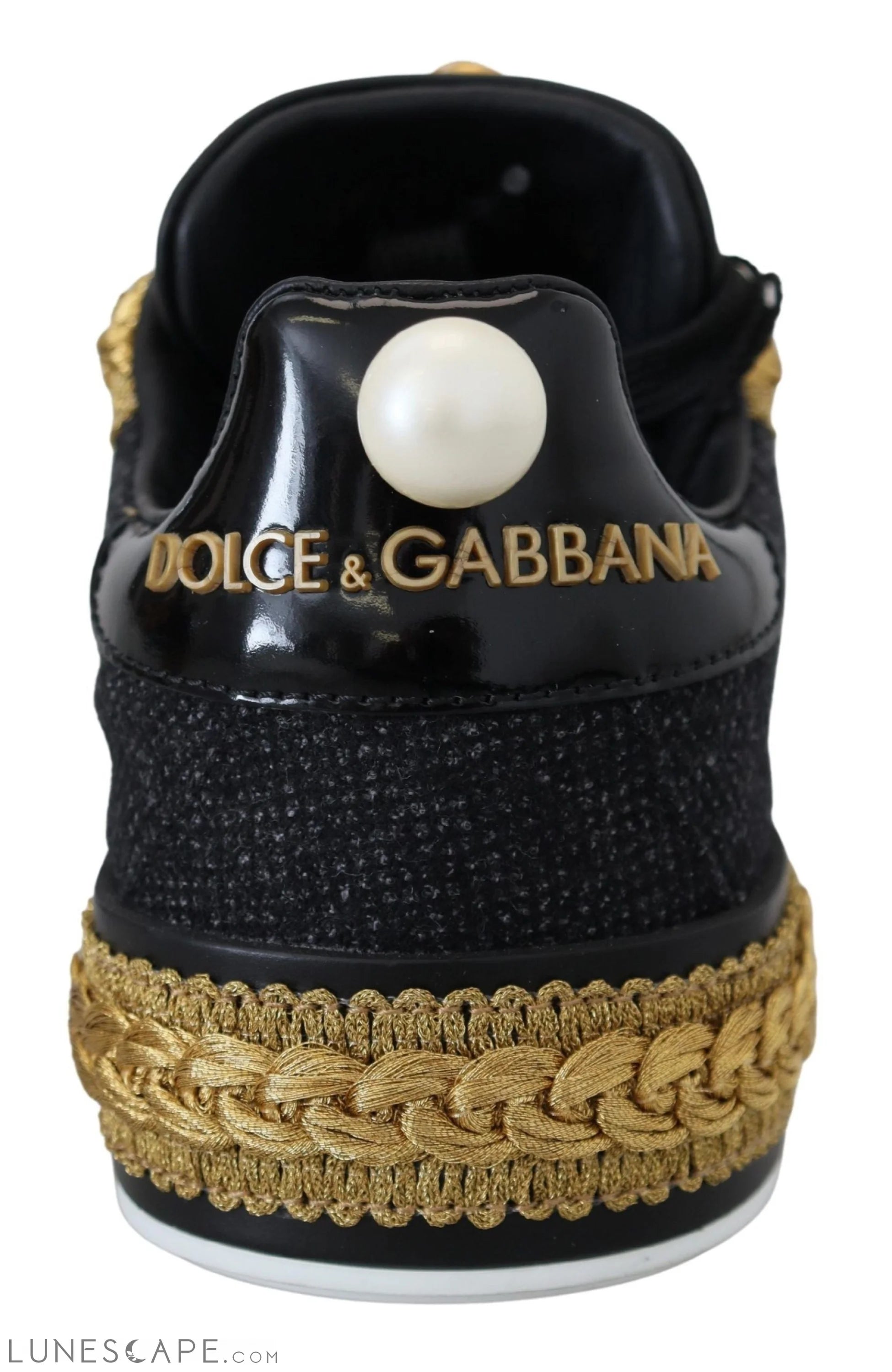 Dolce & Gabbana Elegant Portofino Leather Sneakers in Black LUNESCAPE