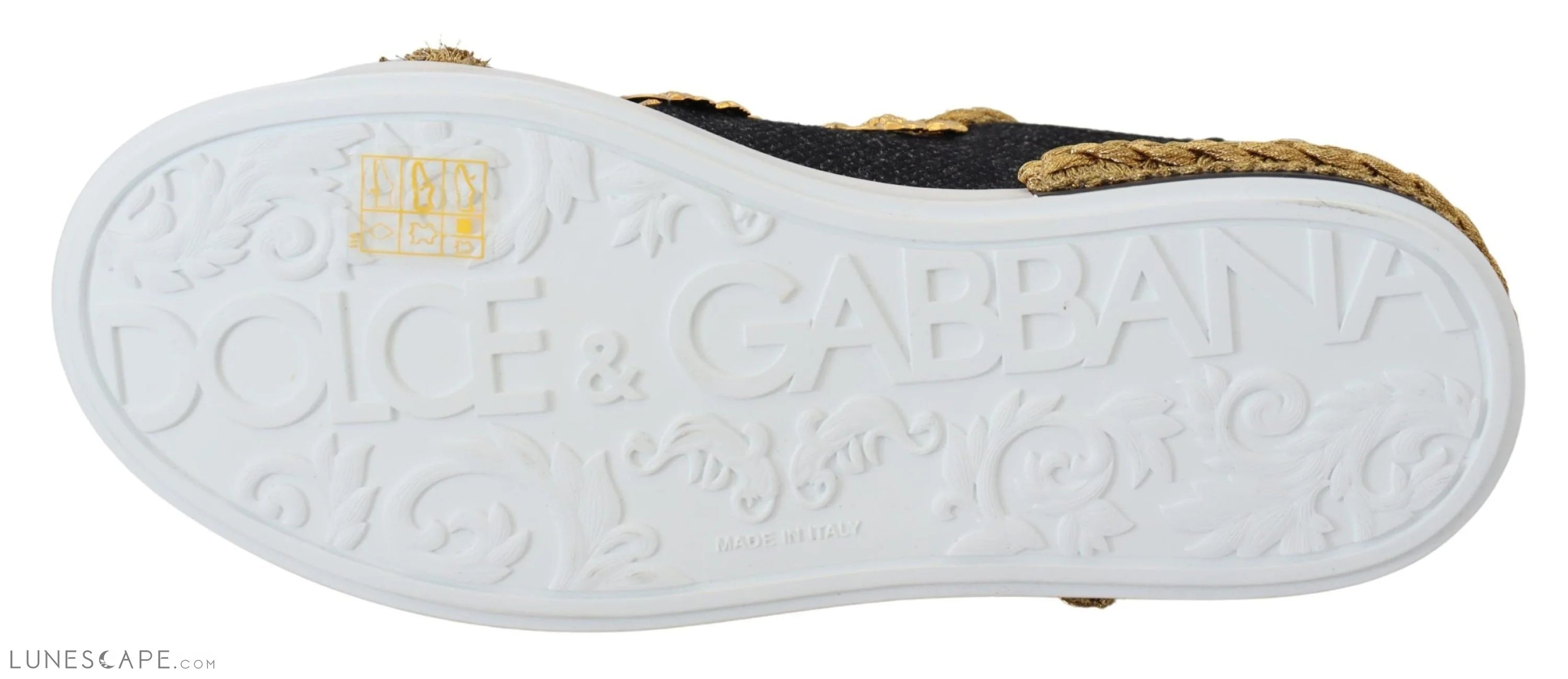 Dolce & Gabbana Elegant Portofino Leather Sneakers in Black LUNESCAPE