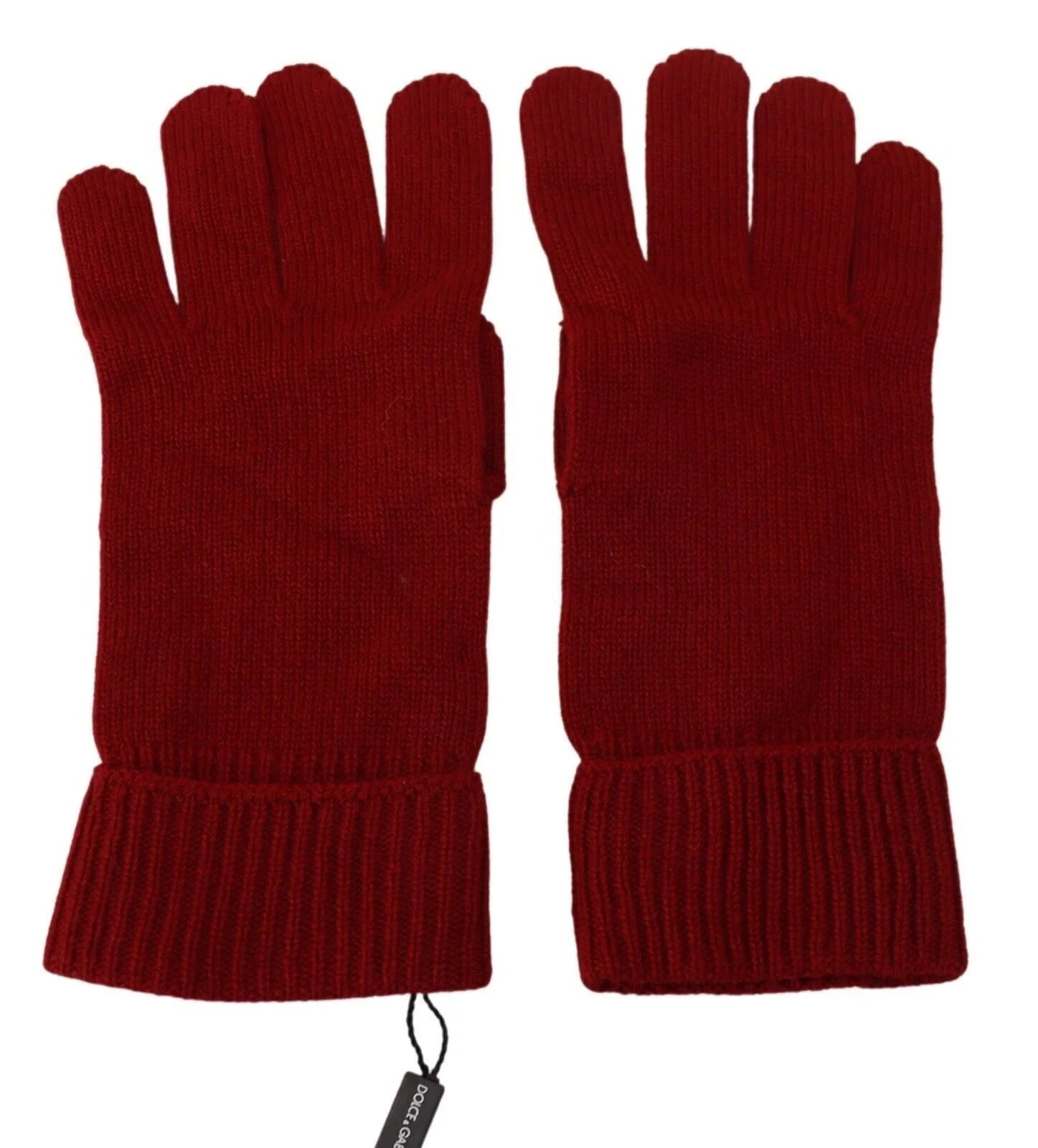 Dolce & Gabbana Elegant Red Cashmere Winter Gloves LUNESCAPE