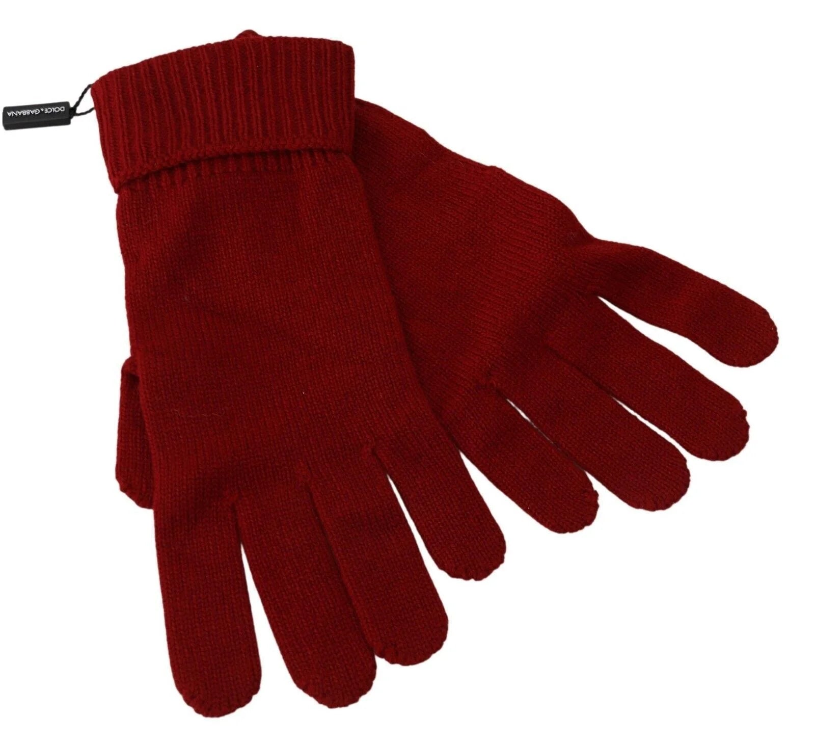 Dolce & Gabbana Elegant Red Cashmere Winter Gloves LUNESCAPE