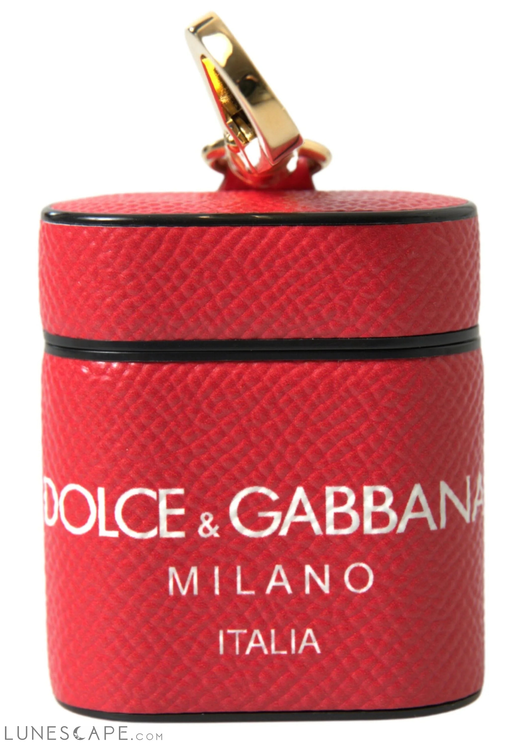 Dolce & Gabbana Elegant Red Leather Airpods Case LUNESCAPE