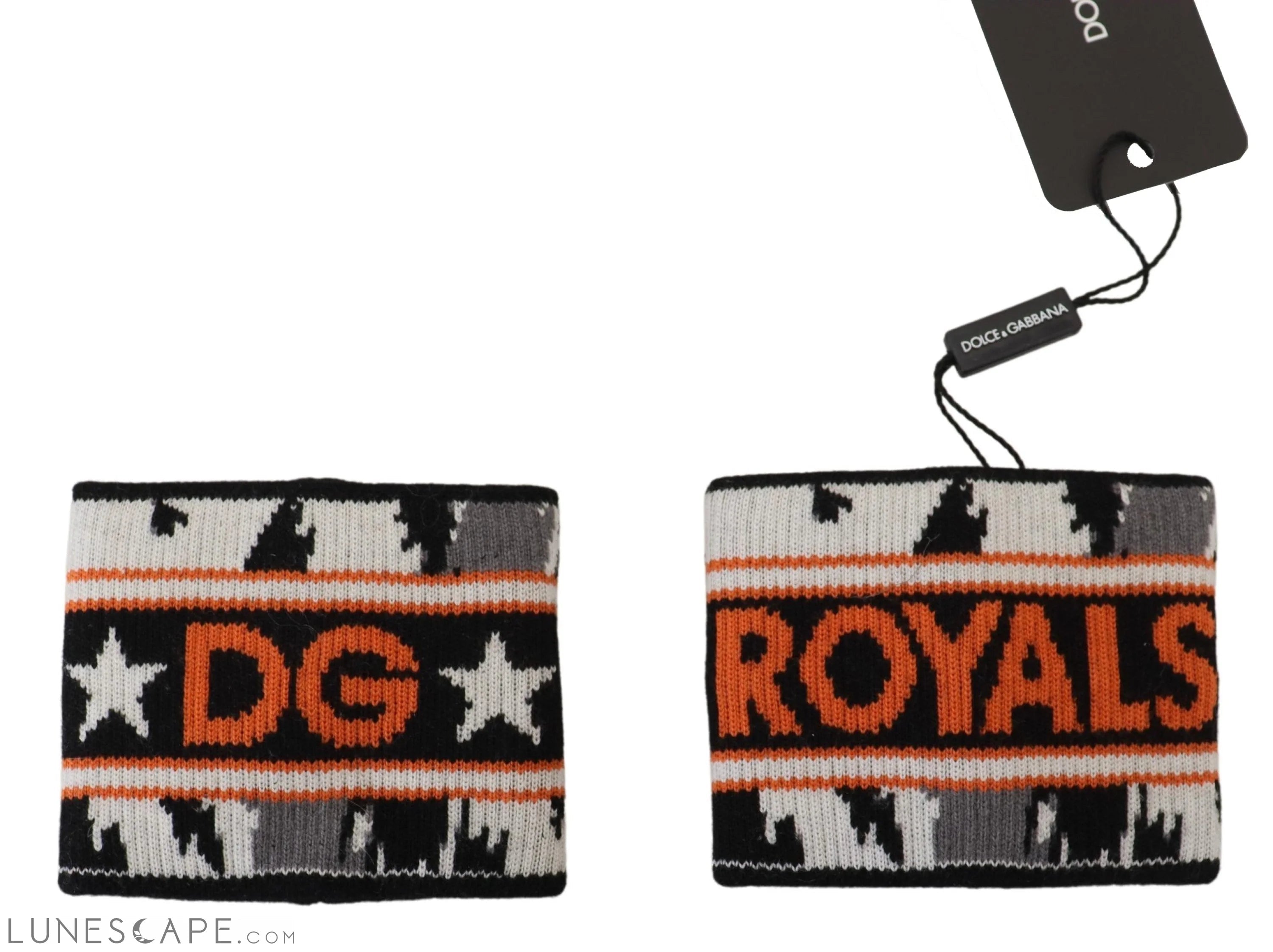 Dolce & Gabbana Elegant Wool-Cashmere DG Queen Wrist Wrap LUNESCAPE