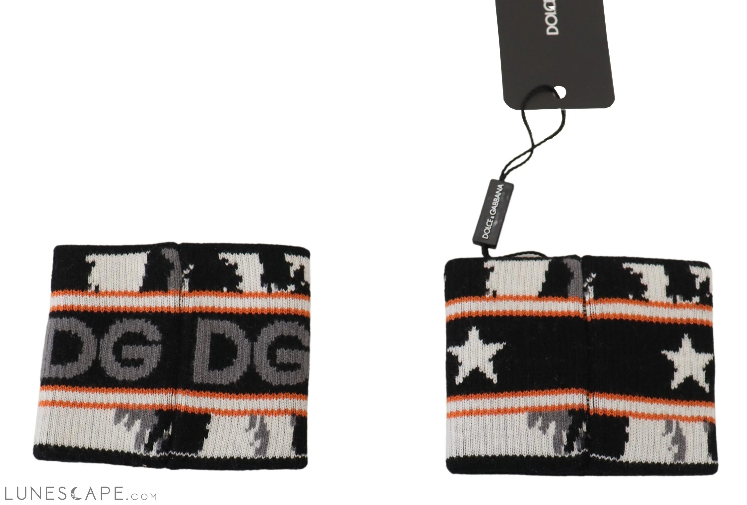 Dolce & Gabbana Elegant Wool-Cashmere DG Queen Wrist Wrap LUNESCAPE