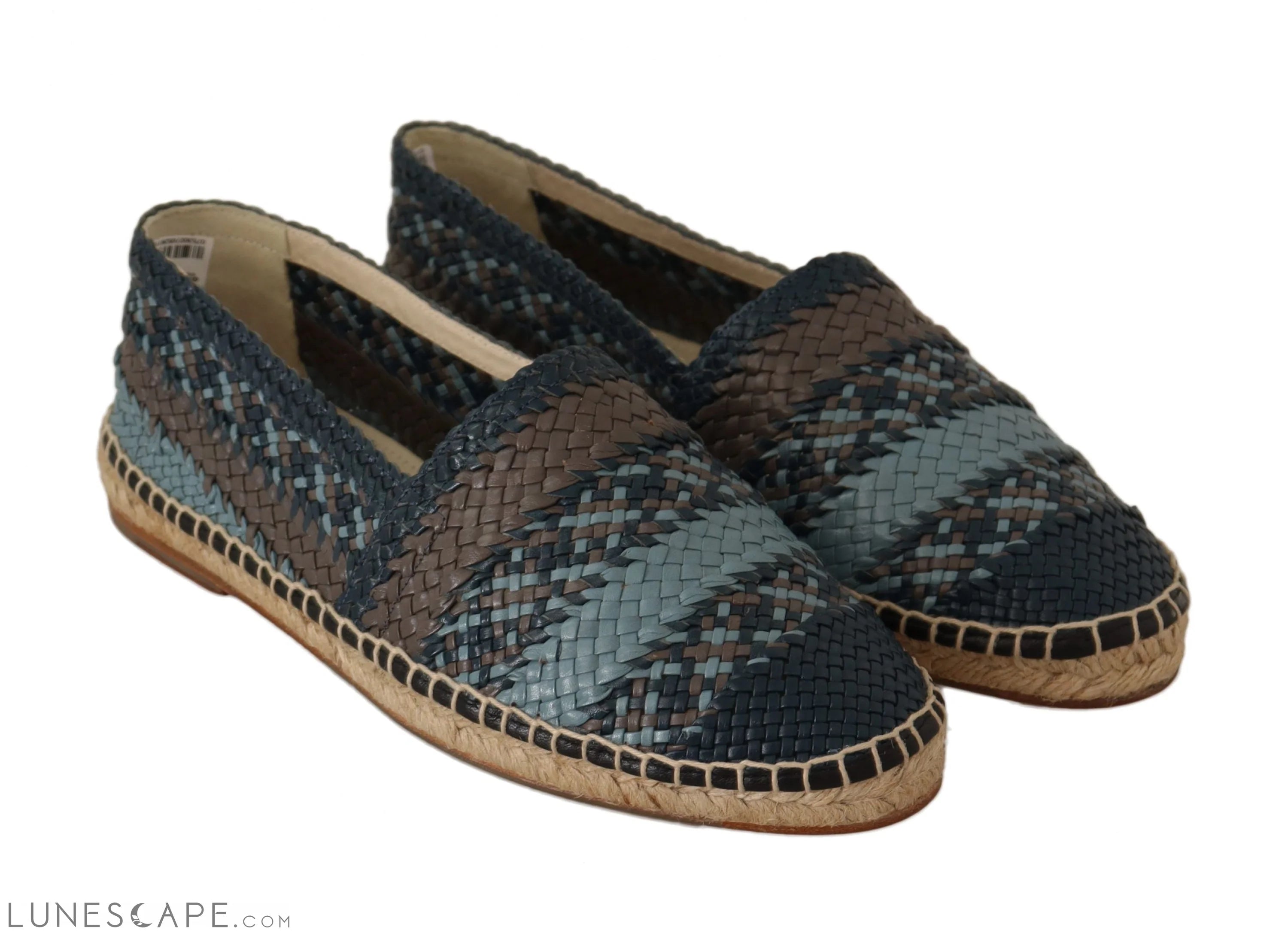 Dolce & Gabbana Elegant Woven Leather Espadrilles LUNESCAPE