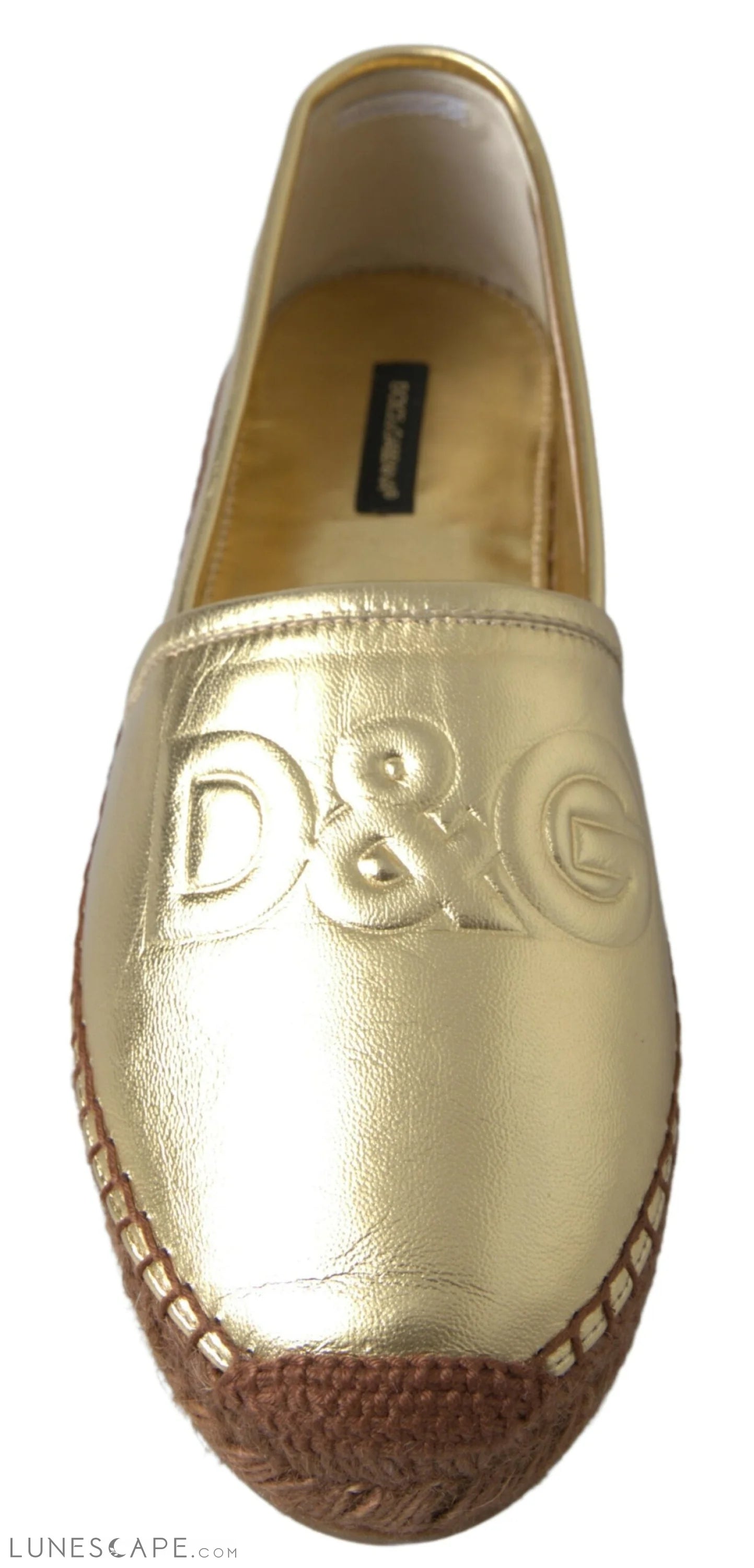 Dolce & Gabbana Golden Elegance Leather Espadrilles LUNESCAPE