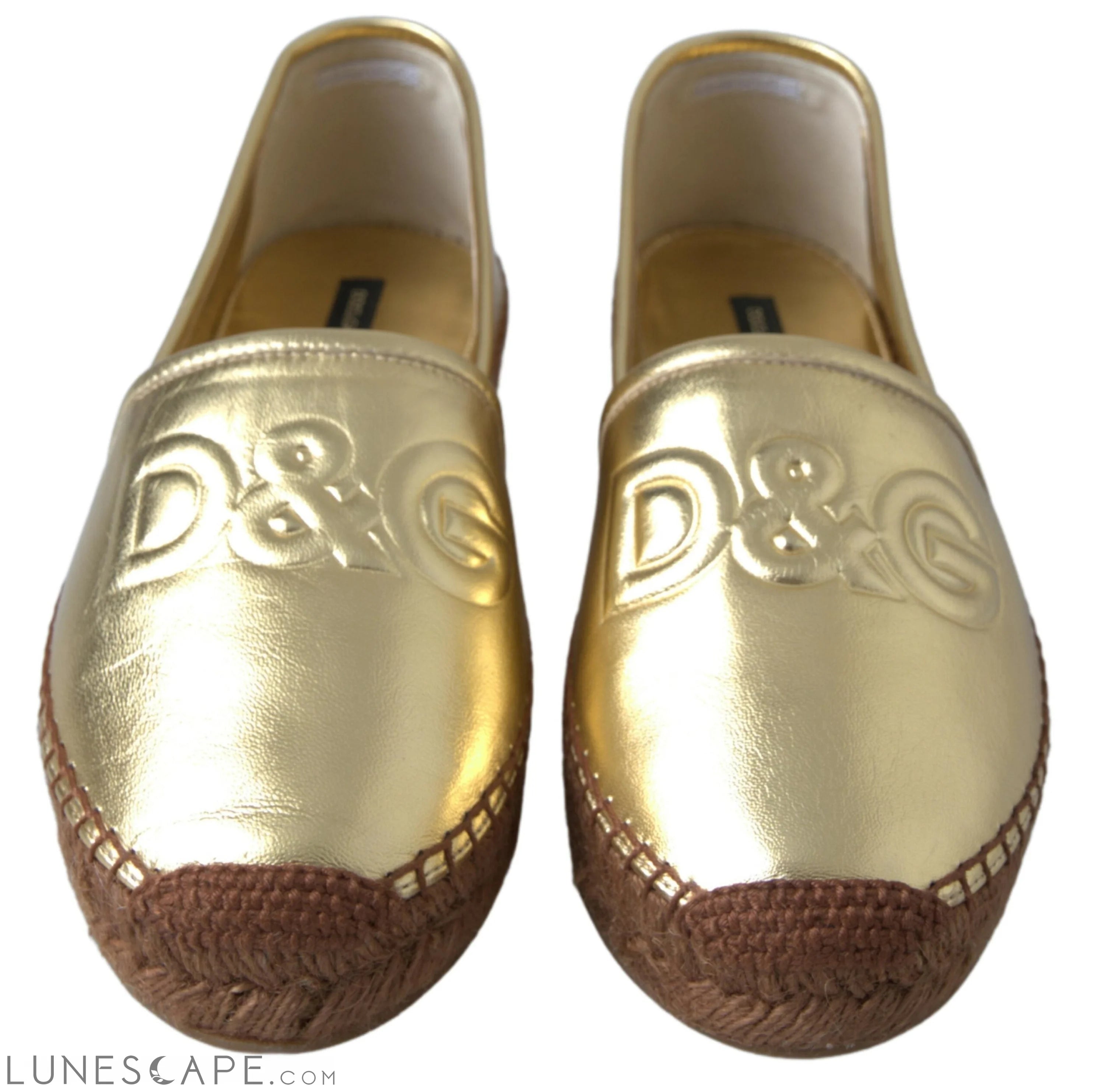 Dolce & Gabbana Golden Elegance Leather Espadrilles LUNESCAPE