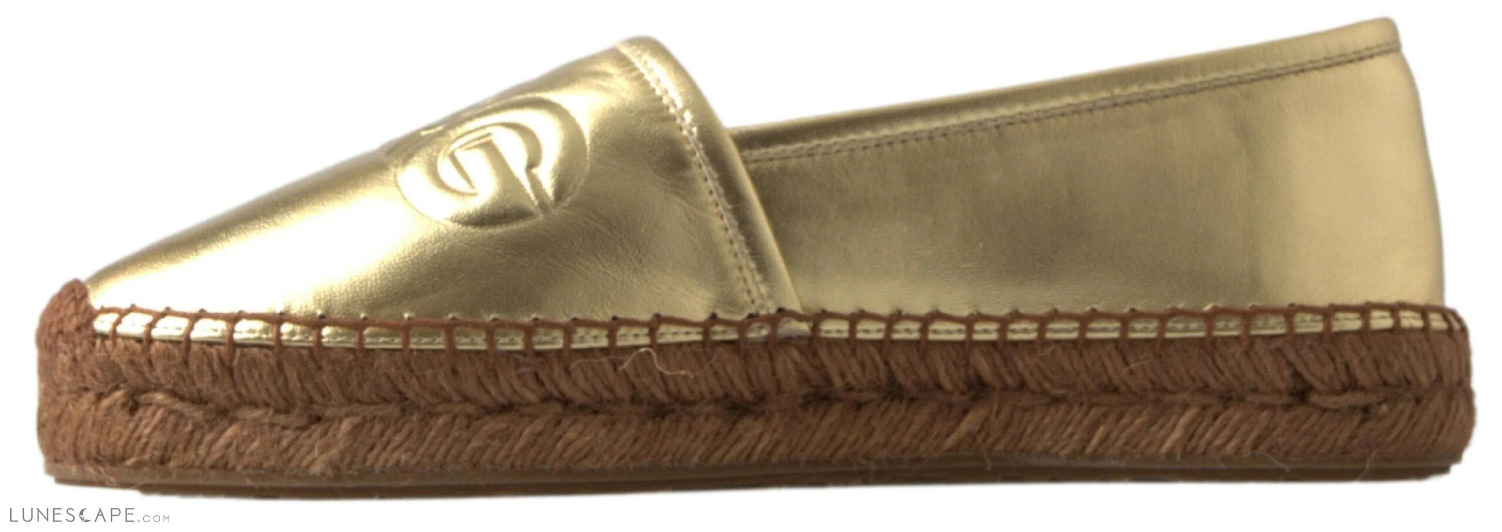 Dolce & Gabbana Golden Elegance Leather Espadrilles LUNESCAPE