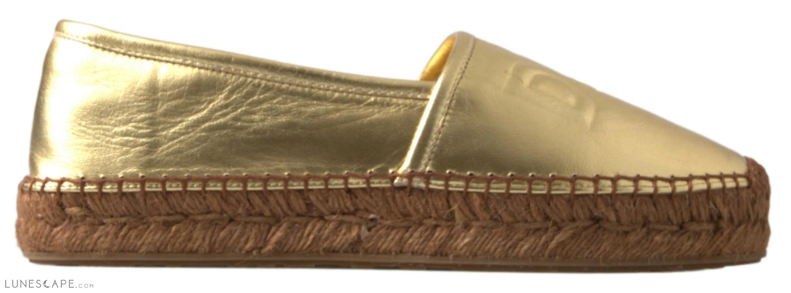 Dolce & Gabbana Golden Elegance Leather Espadrilles LUNESCAPE