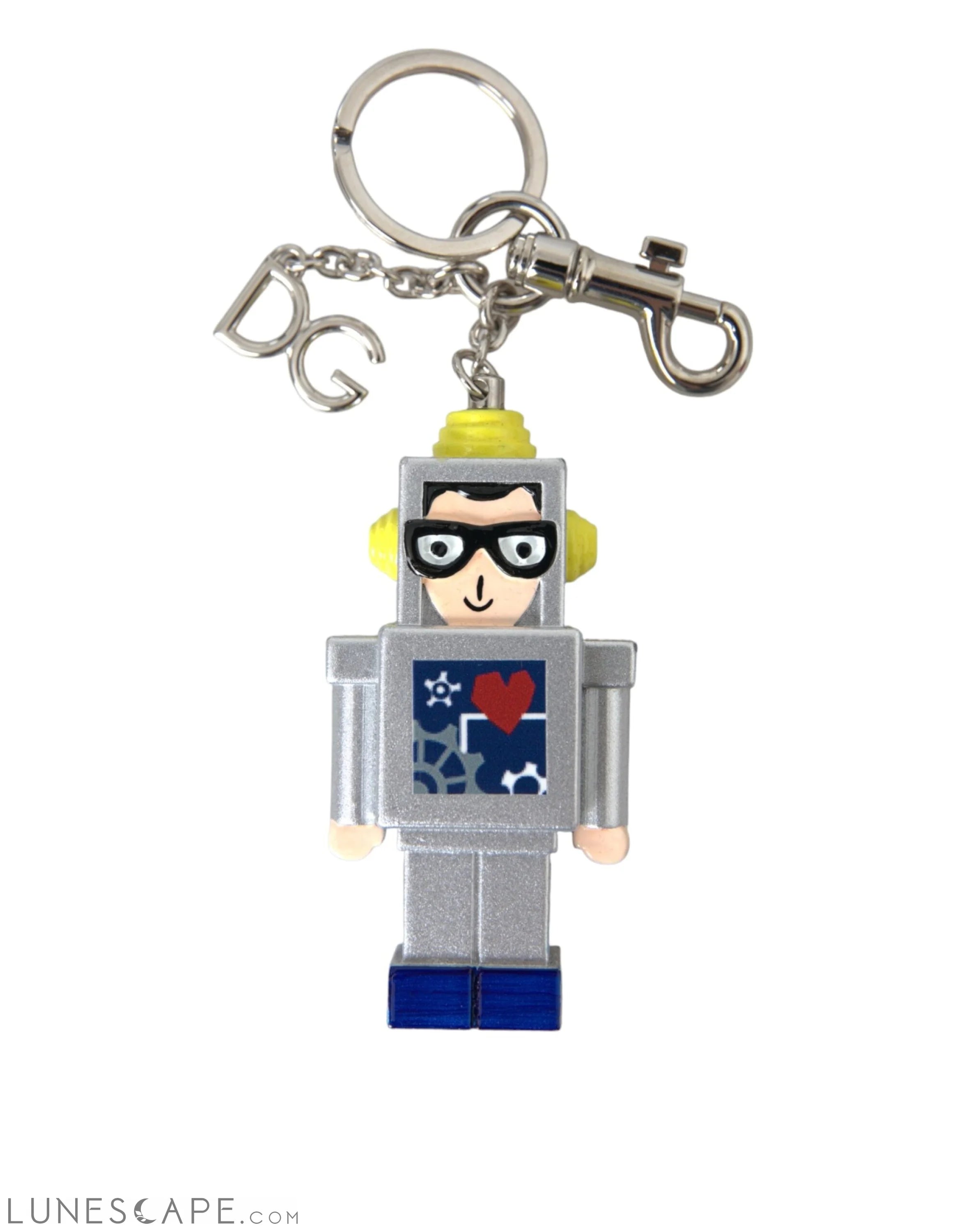 Dolce & Gabbana Multicolor Astronaut Space Metal Logo Keyring Keychain LUNESCAPE