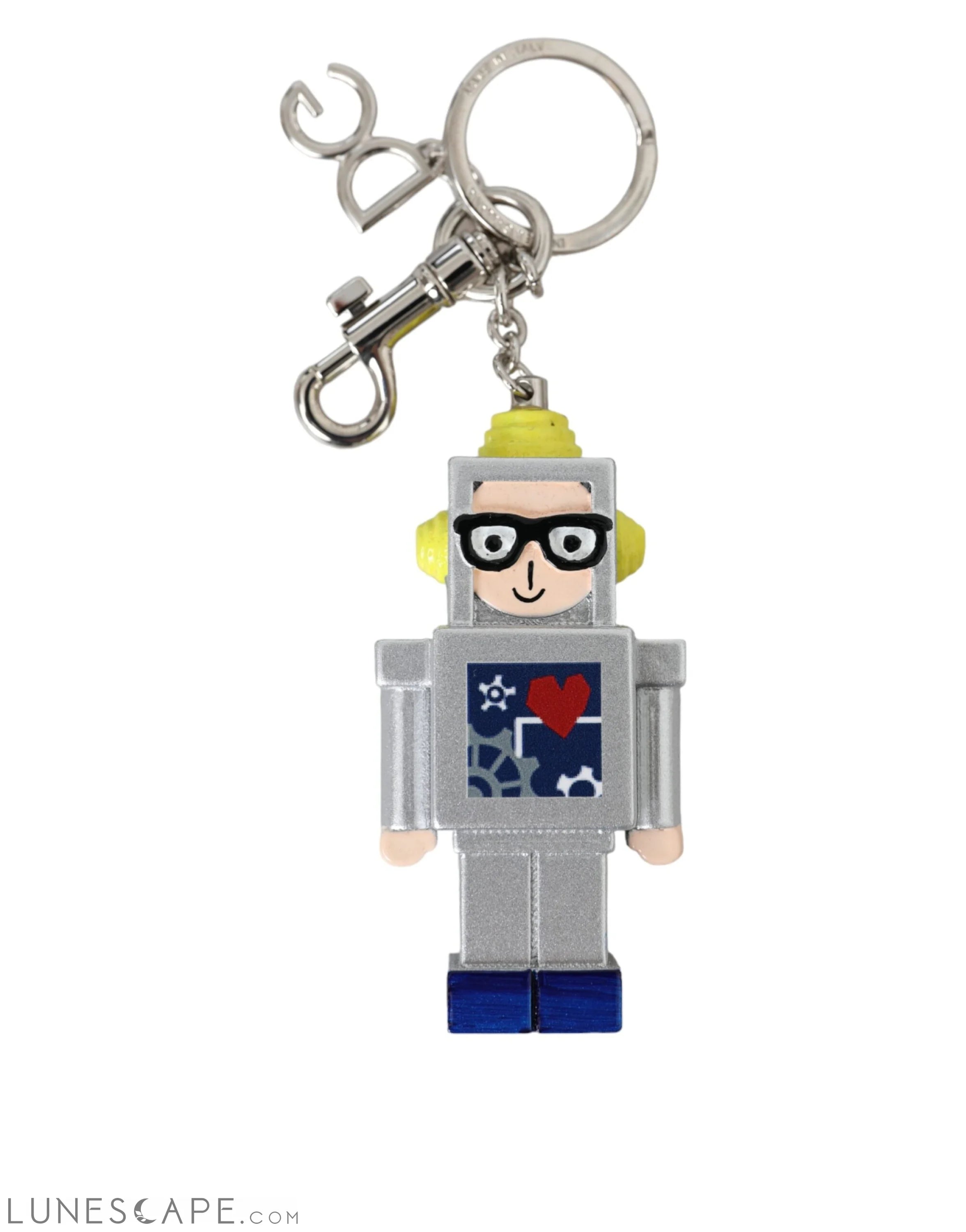 Dolce & Gabbana Multicolor Astronaut Space Metal Logo Keyring Keychain LUNESCAPE