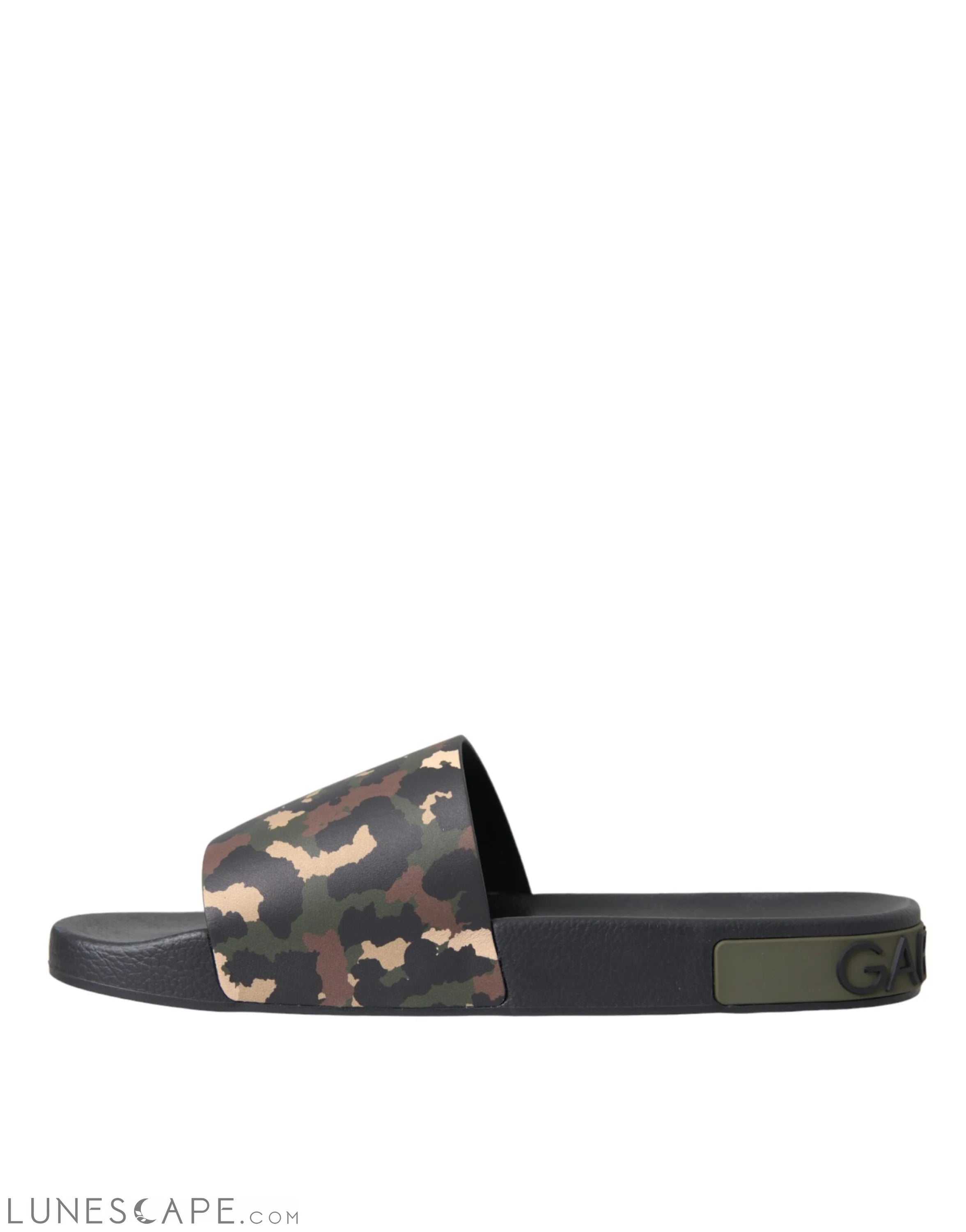 Dolce & Gabbana Multicolor Camouflage Leather Beachwear Men Shoes LUNESCAPE