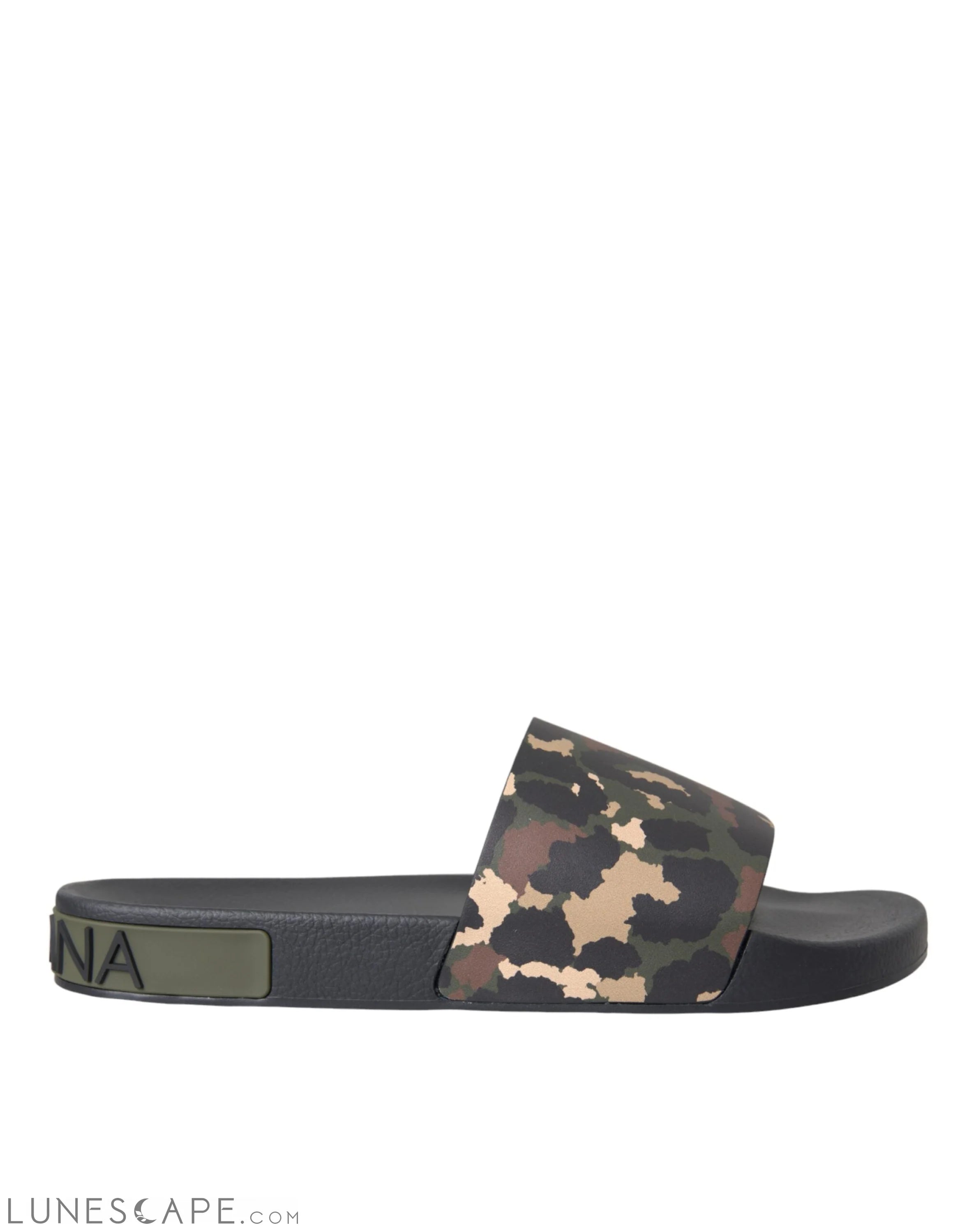 Dolce & Gabbana Multicolor Camouflage Leather Beachwear Men Shoes LUNESCAPE