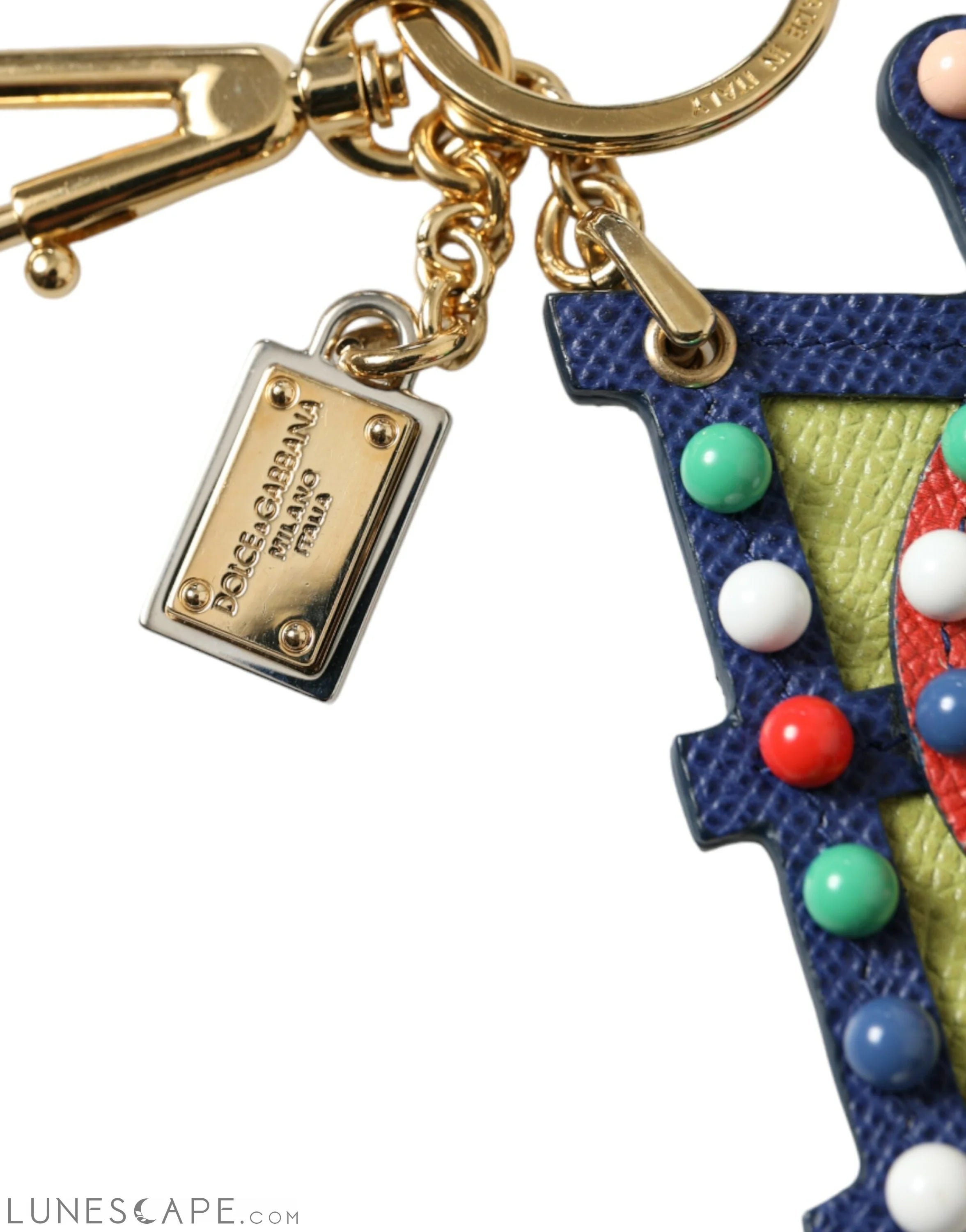 Dolce & Gabbana Multicolor Cellulose Designer Keychain LUNESCAPE