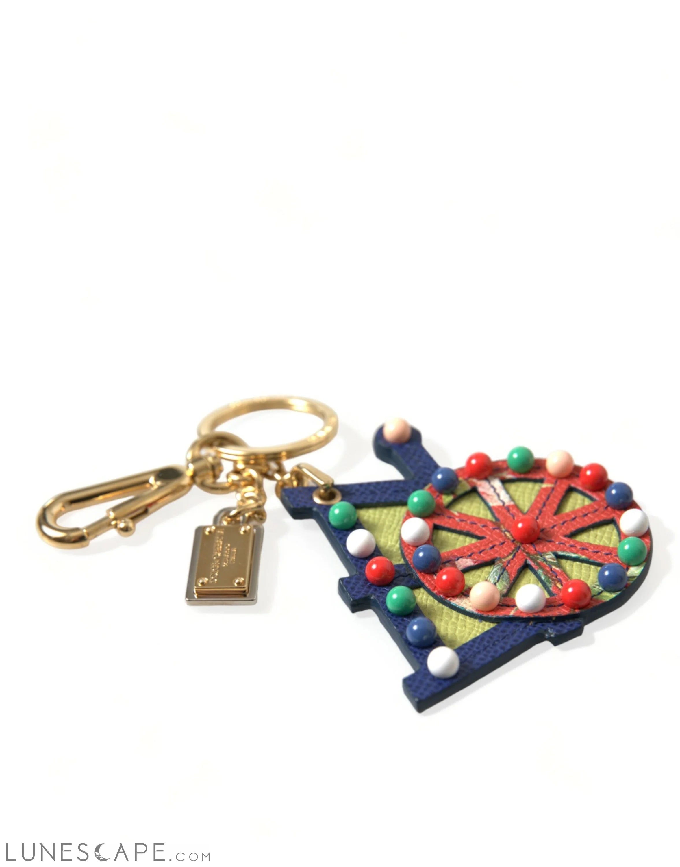 Dolce & Gabbana Multicolor Cellulose Designer Keychain LUNESCAPE