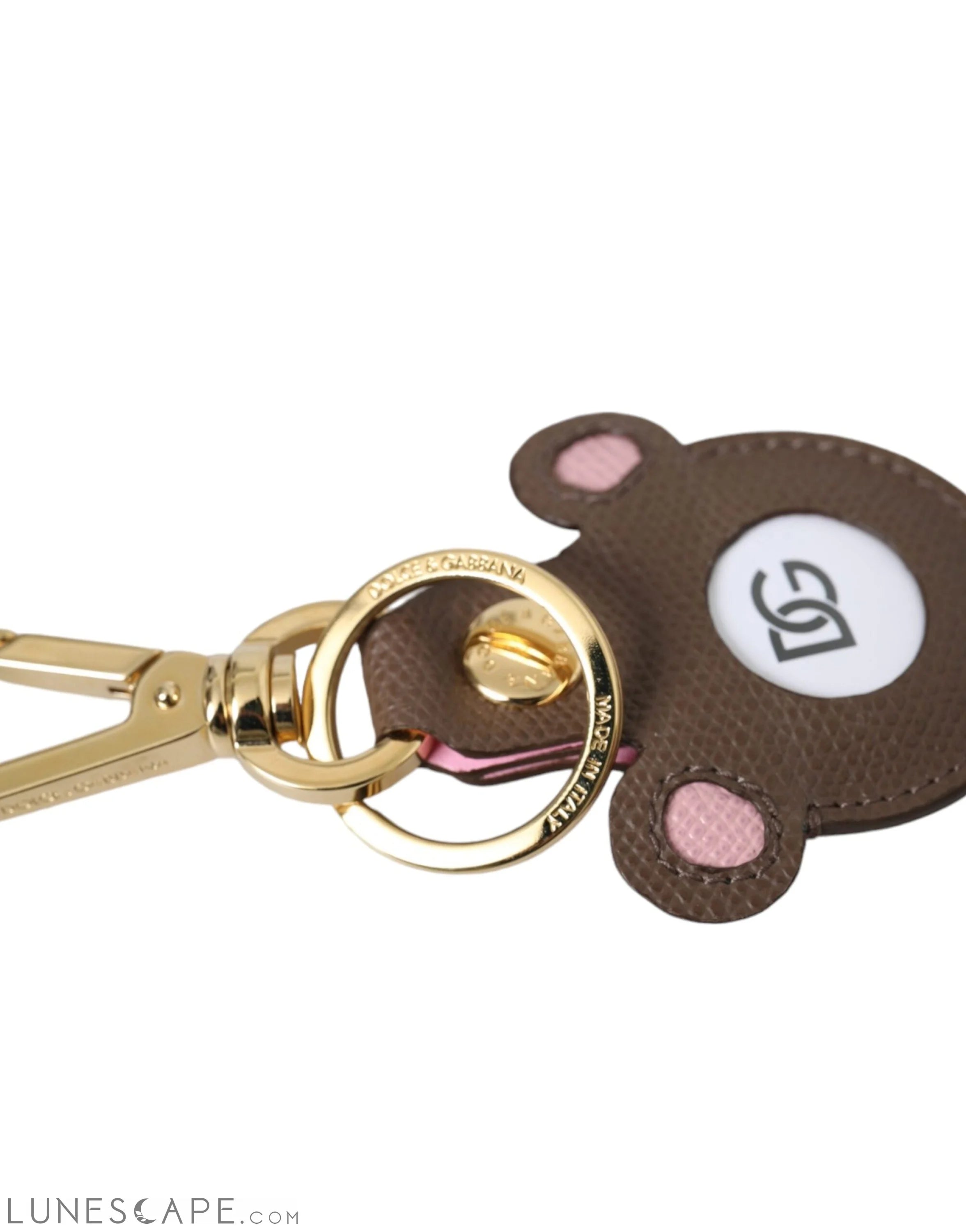 Dolce & Gabbana Multicolor Dauphine Calfskin DG Logo Keyring Keychain LUNESCAPE