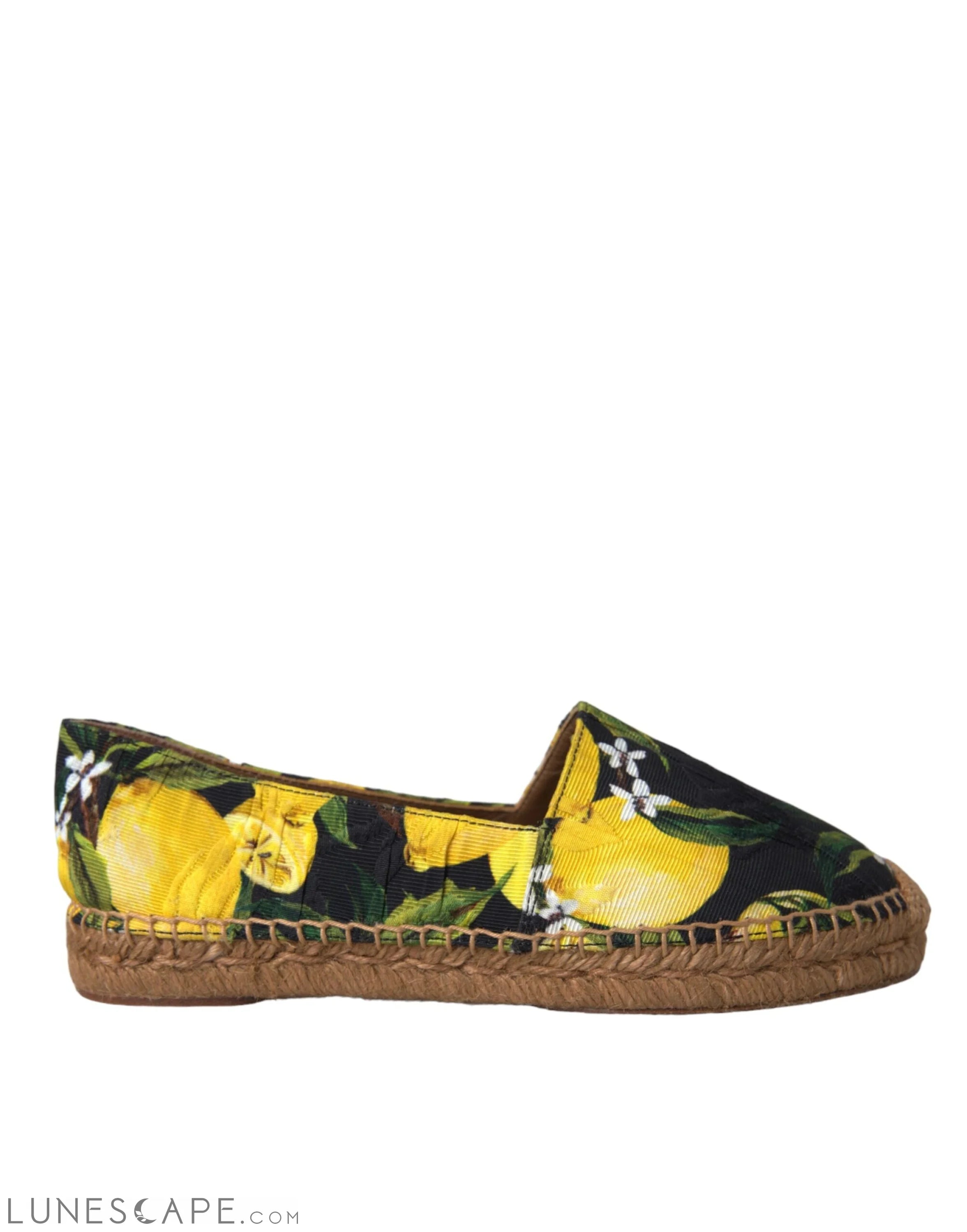 Dolce & Gabbana Multicolor Lemon Slip On Espadrilles Shoes LUNESCAPE