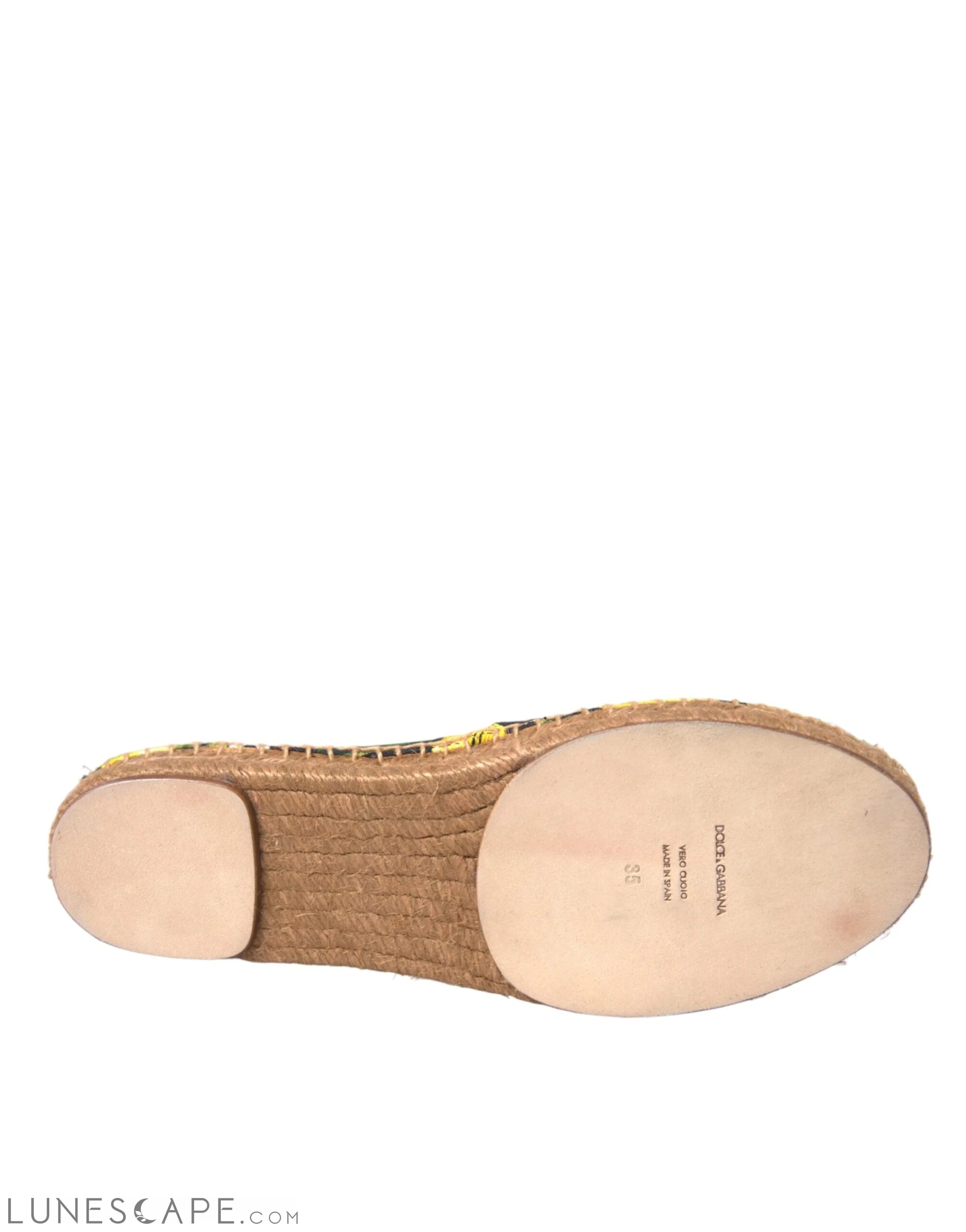 Dolce & Gabbana Multicolor Lemon Slip On Espadrilles Shoes LUNESCAPE