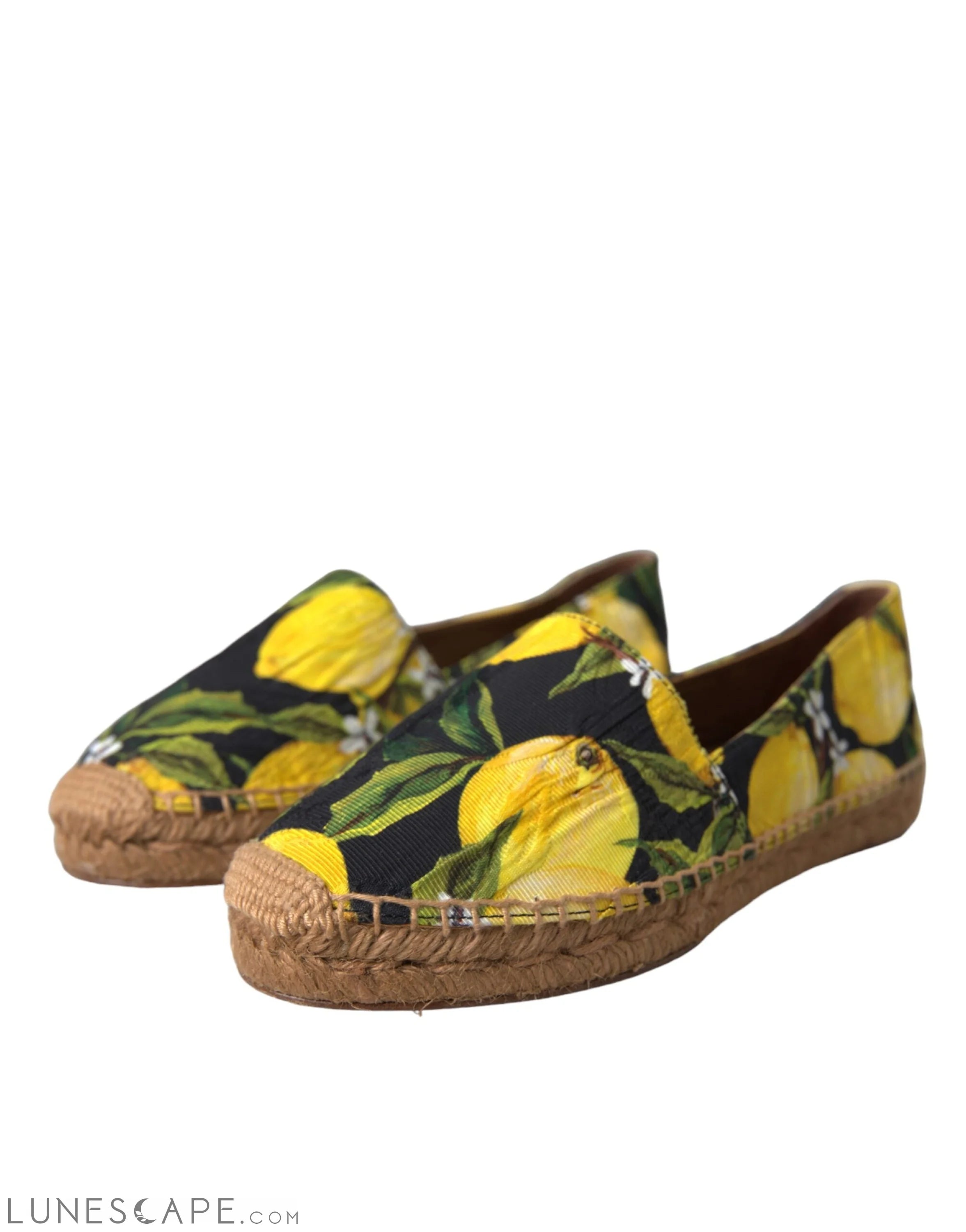 Dolce & Gabbana Multicolor Lemon Slip On Espadrilles Shoes LUNESCAPE