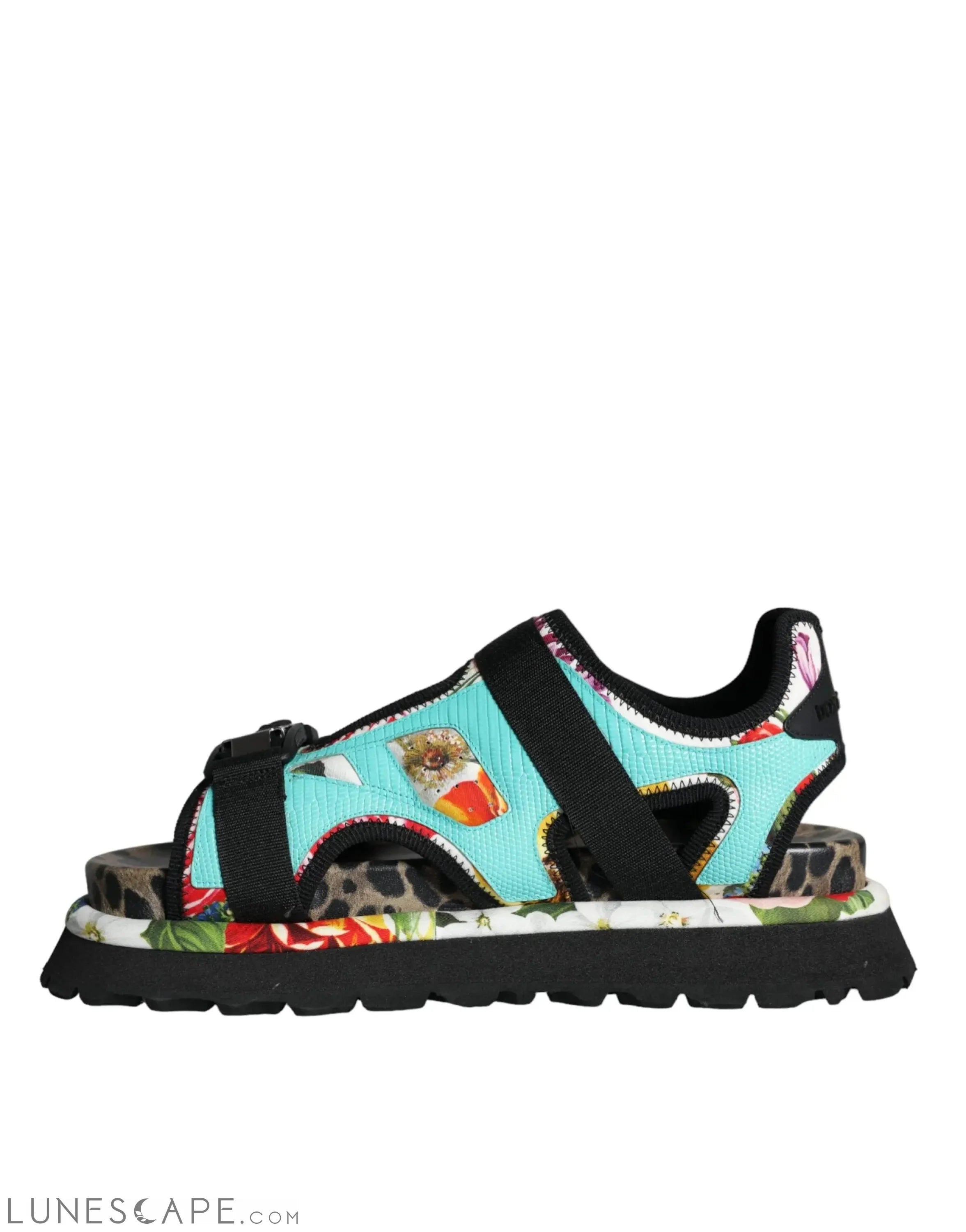 Dolce & Gabbana Multicolor Patchwork Slides Sandals Men Shoes LUNESCAPE