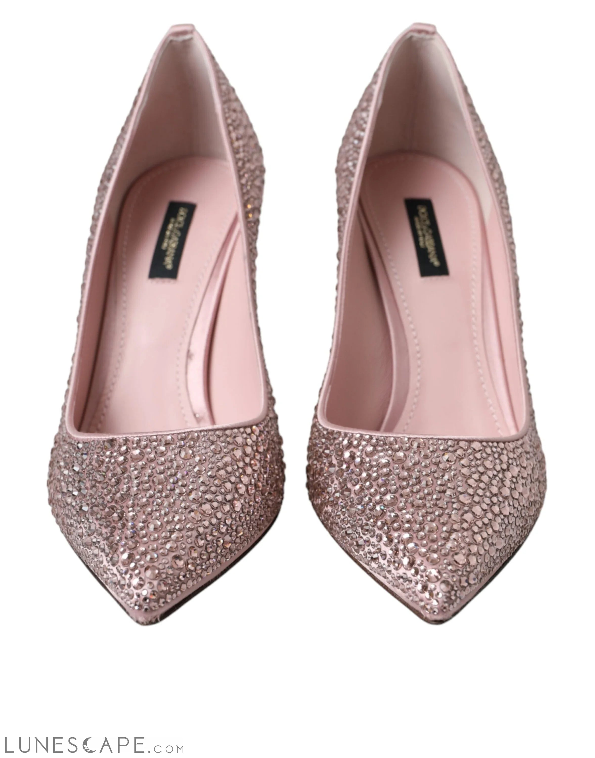 Dolce & Gabbana Pink Strass Crystal Heels Pumps Shoes LUNESCAPE