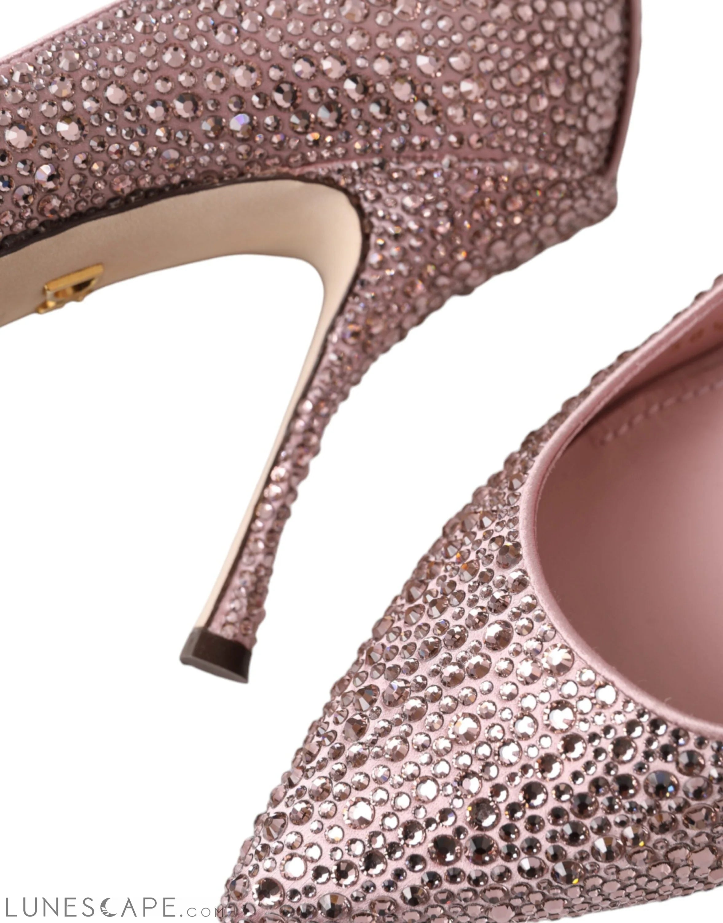 Dolce & Gabbana Pink Strass Crystal Heels Pumps Shoes LUNESCAPE