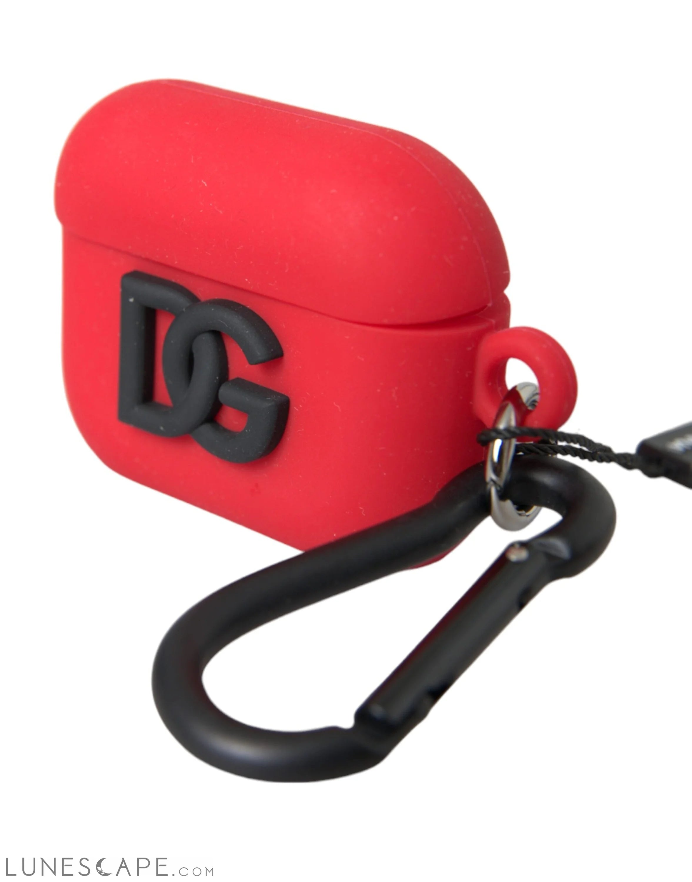 Dolce & Gabbana Red Silicone Rubber Logo Embossed Airpods Case LUNESCAPE