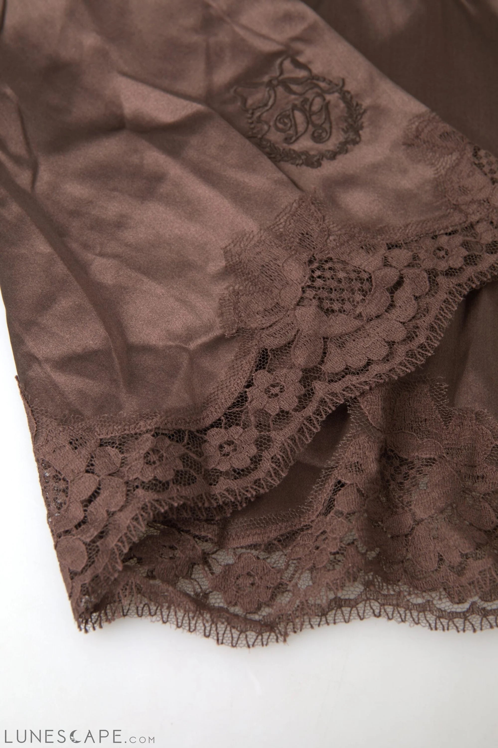 Dolce & Gabbana Silk Blend Camisole Top in Brown LUNESCAPE