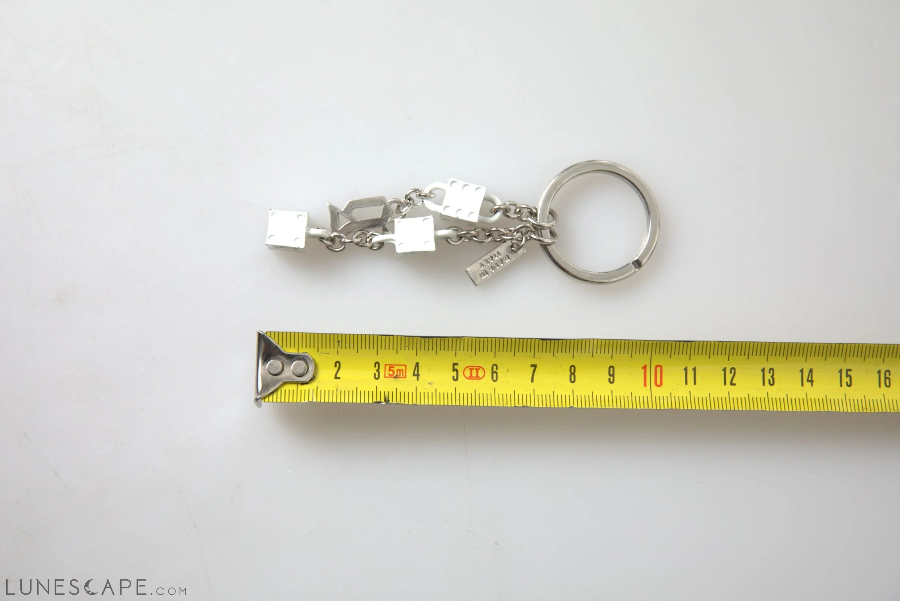 Dolce & Gabbana Silver Brass Logo Charm Keychain LUNESCAPE