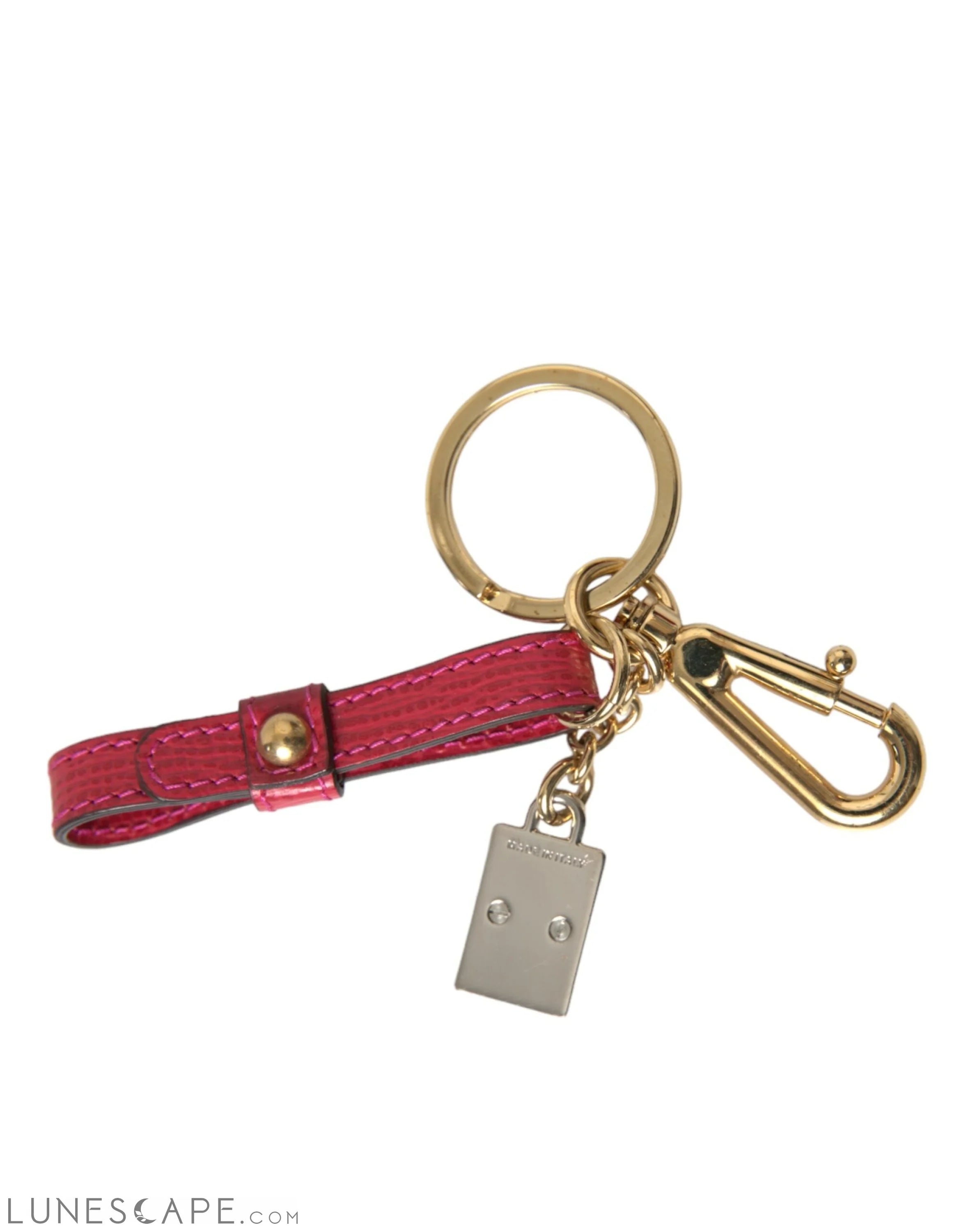 Dolce & Gabbana Stunning Red Leather Keychain LUNESCAPE