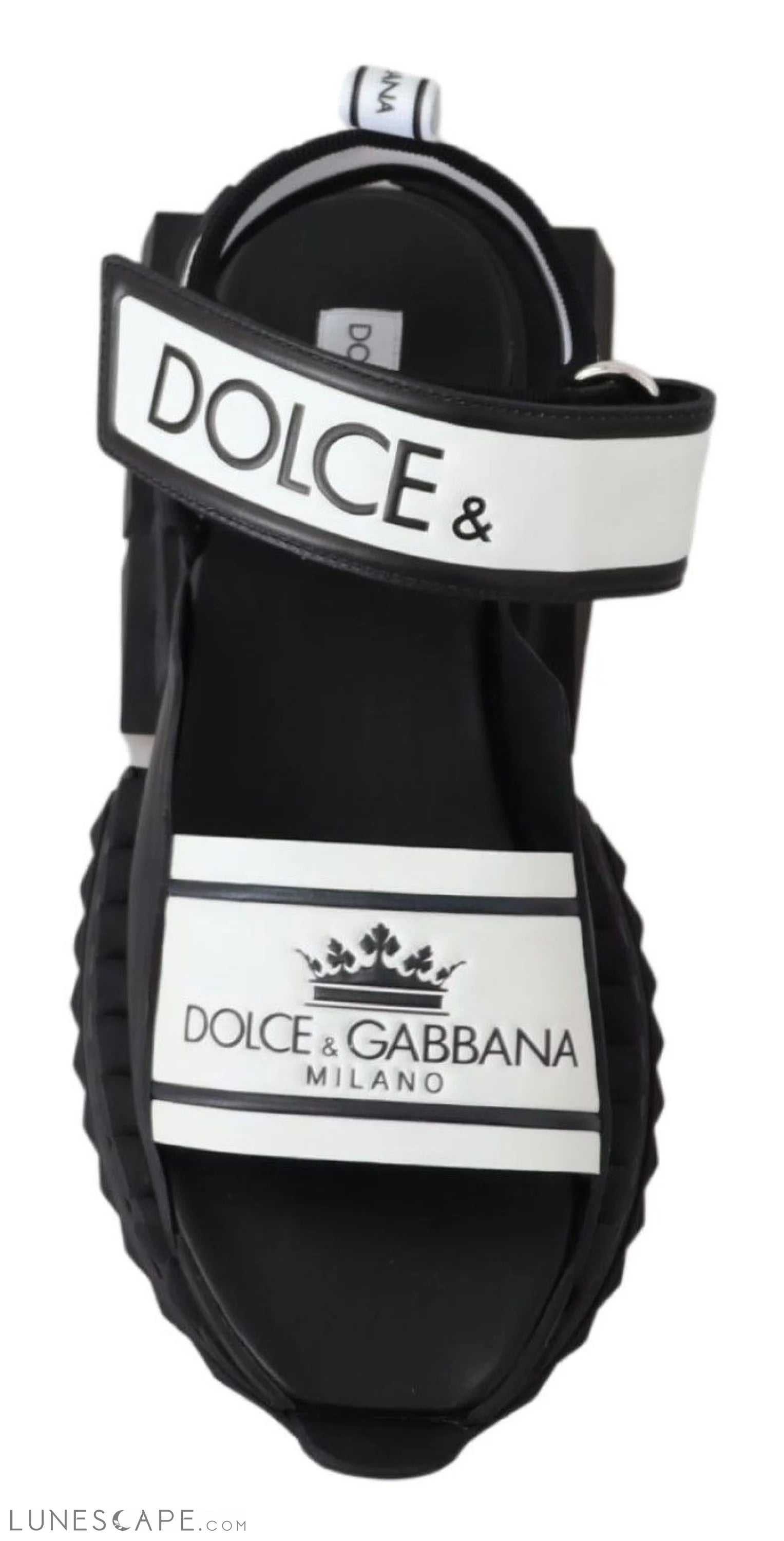 Dolce & Gabbana Super King Slider Sandals in Monochrome LUNESCAPE