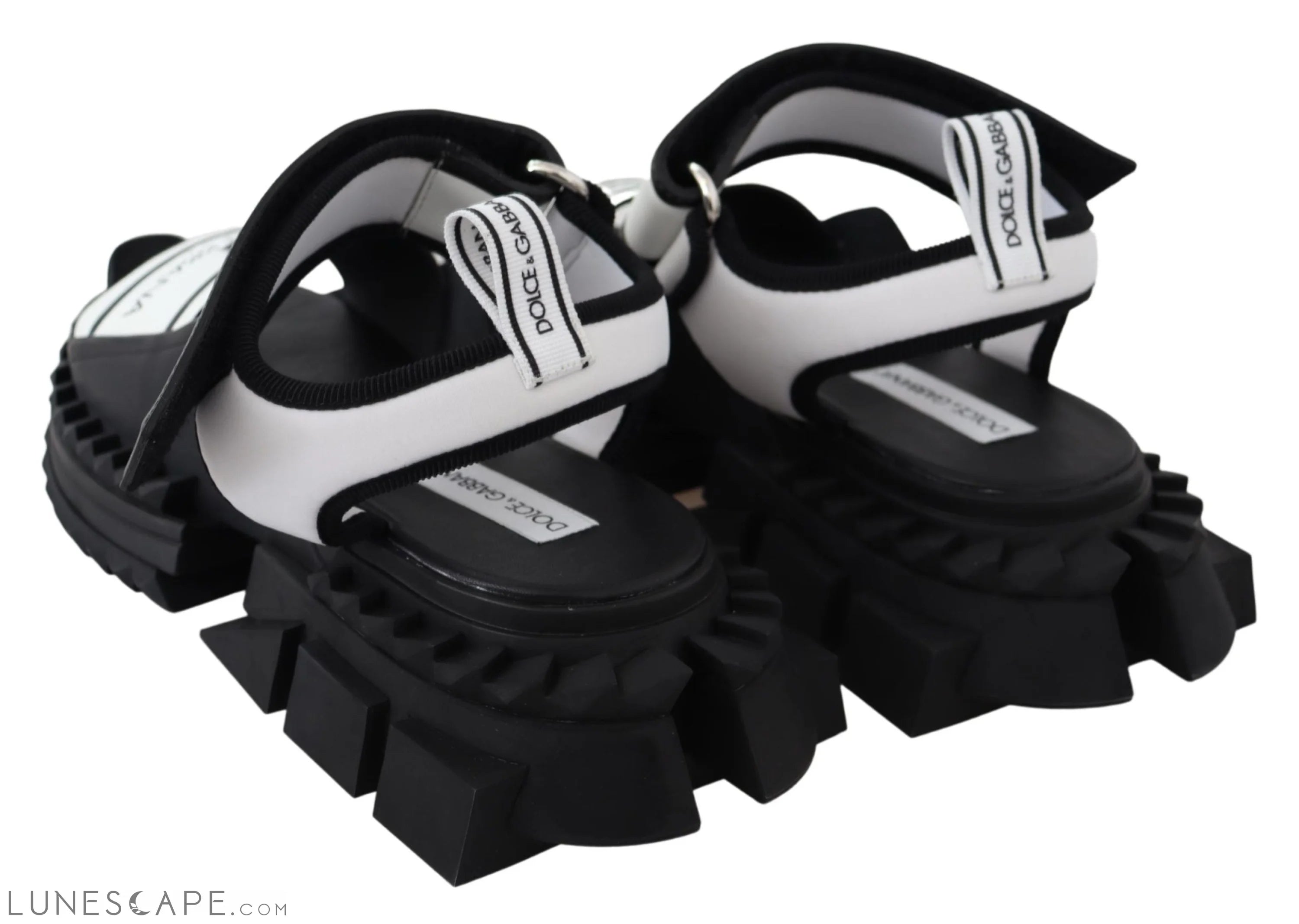 Dolce & Gabbana Super King Slider Sandals in Monochrome LUNESCAPE